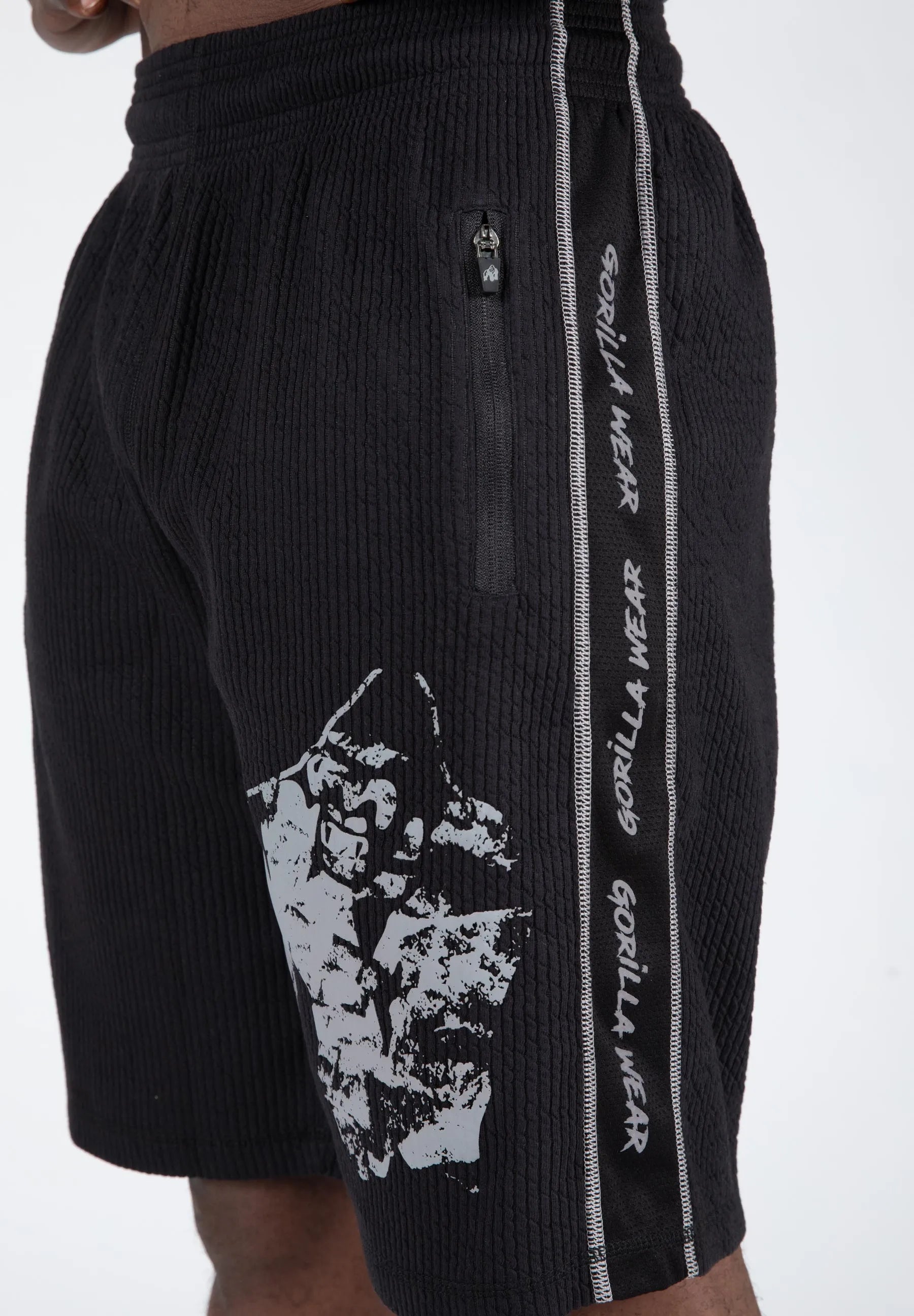 Gorilla Wear Buffalo Old School træningsshorts, sort/grå