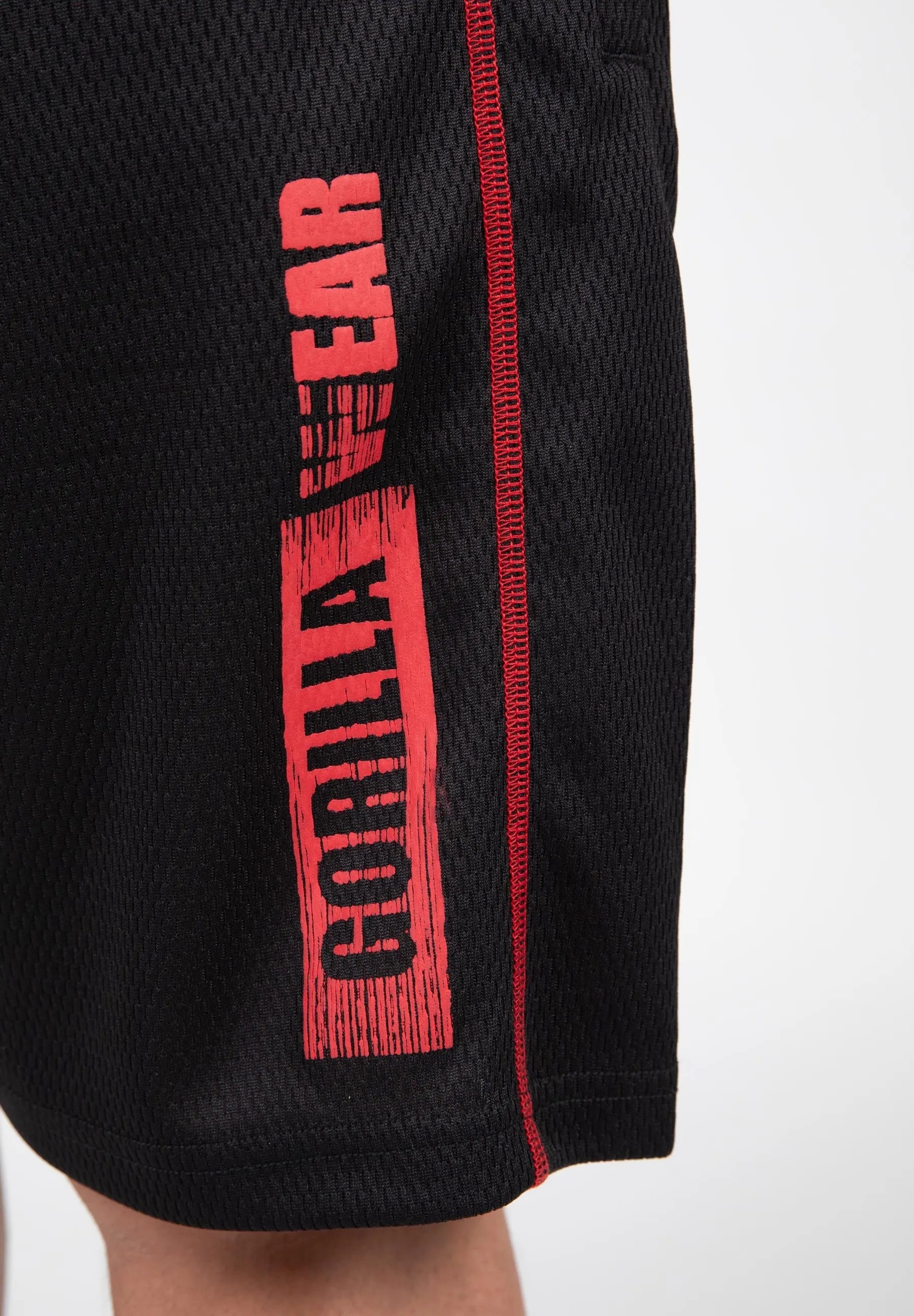 Gorilla Wear Wallace Mesh Shorts/Træningshorts, sort/rød