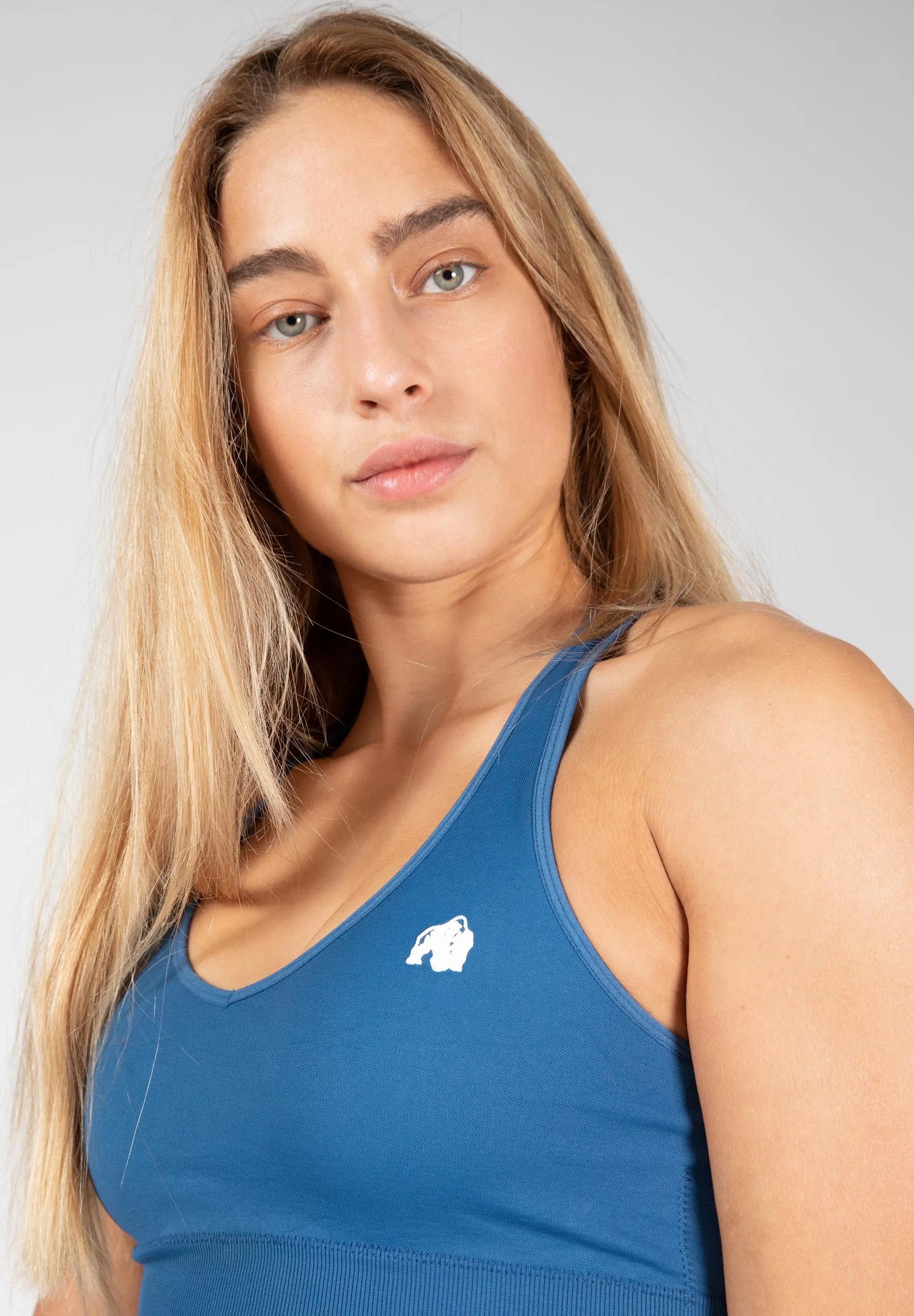Gorilla Wear Hilton Seamless Sports Bra/Sport-BH, blue