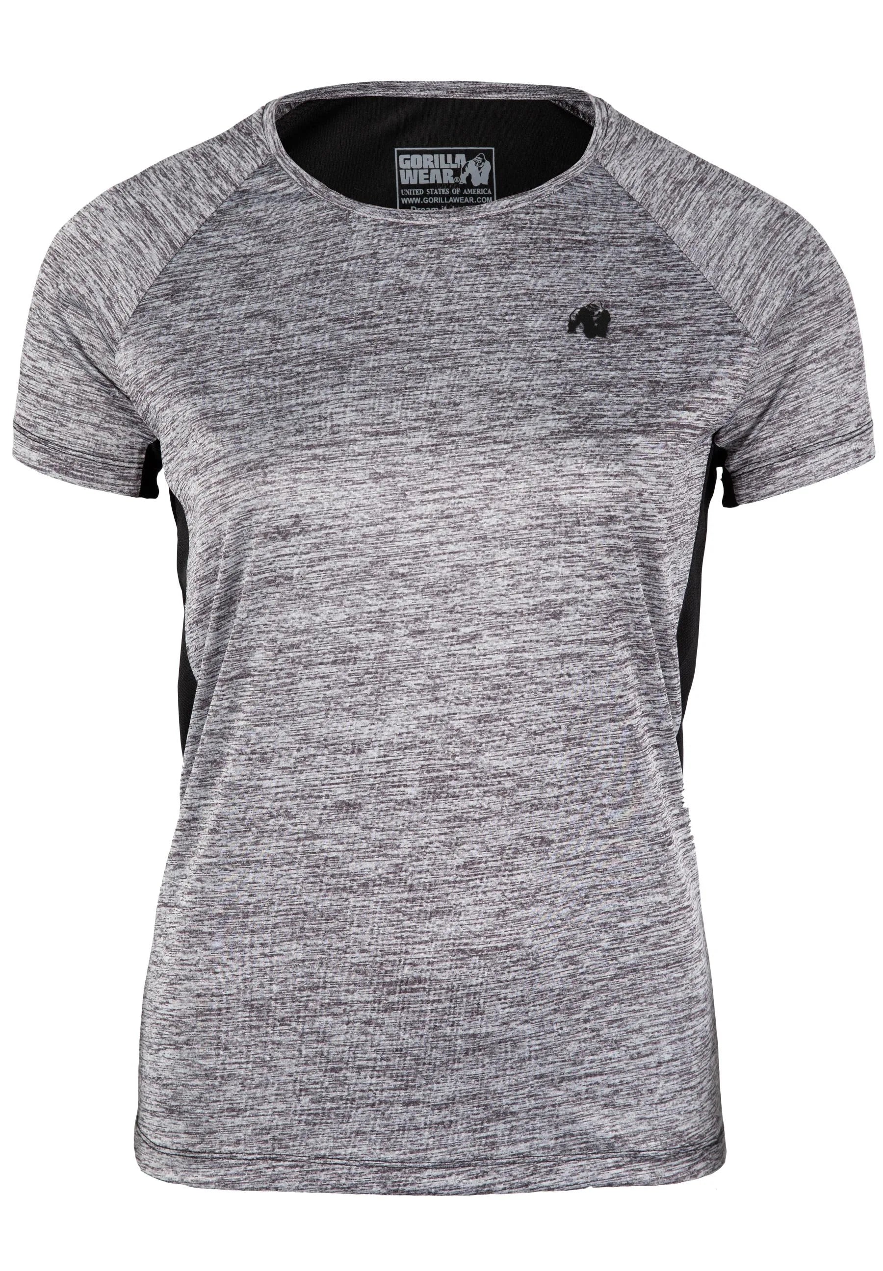 Gorilla Wear Monetta Performance T-shirt, grå melange/sort