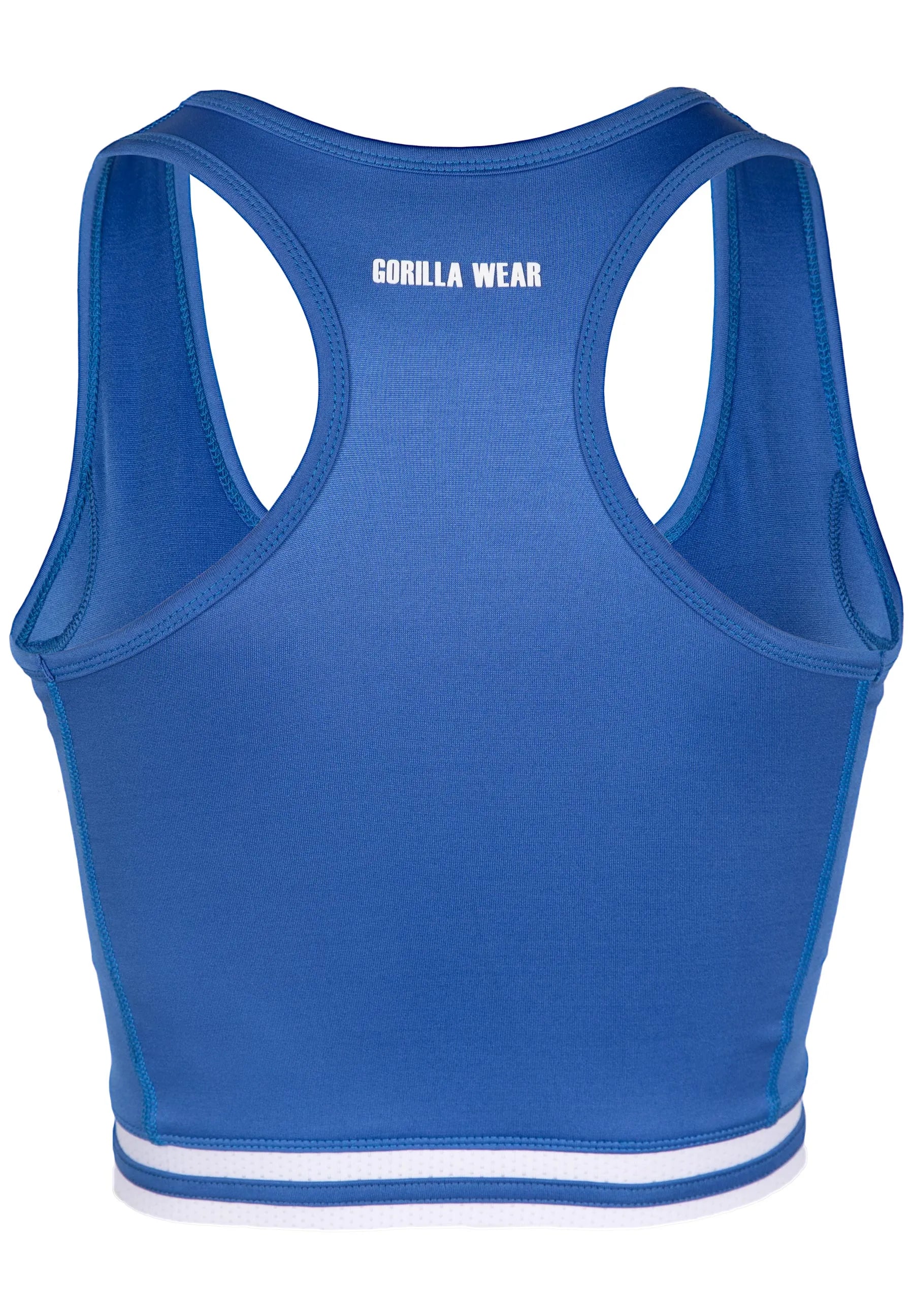 Gorilla Wear Mesa Zip Front Crop Top/träningstopp, blue