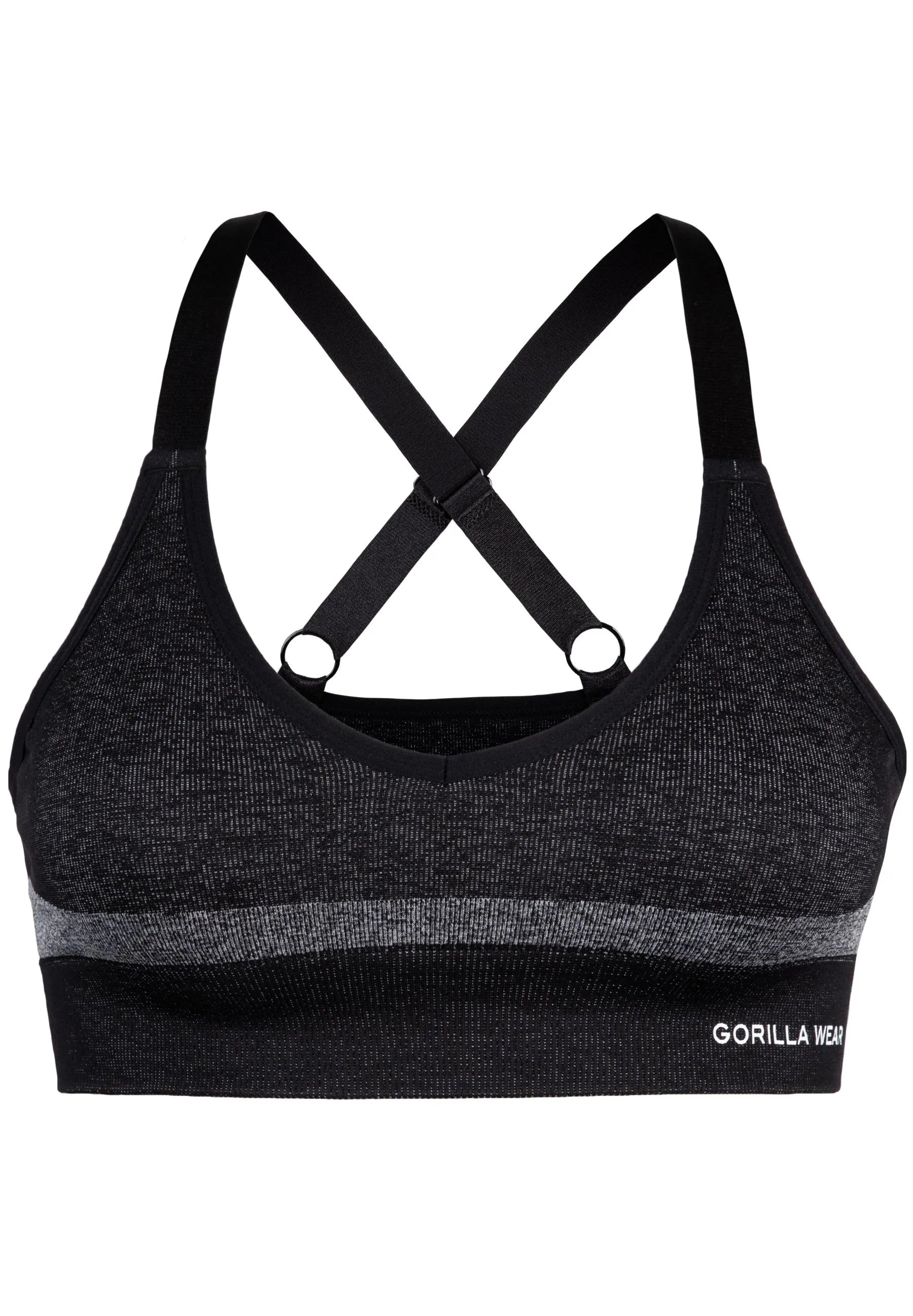 Gorilla Wear Selah sømløs sports-bh/sports-bh, sort