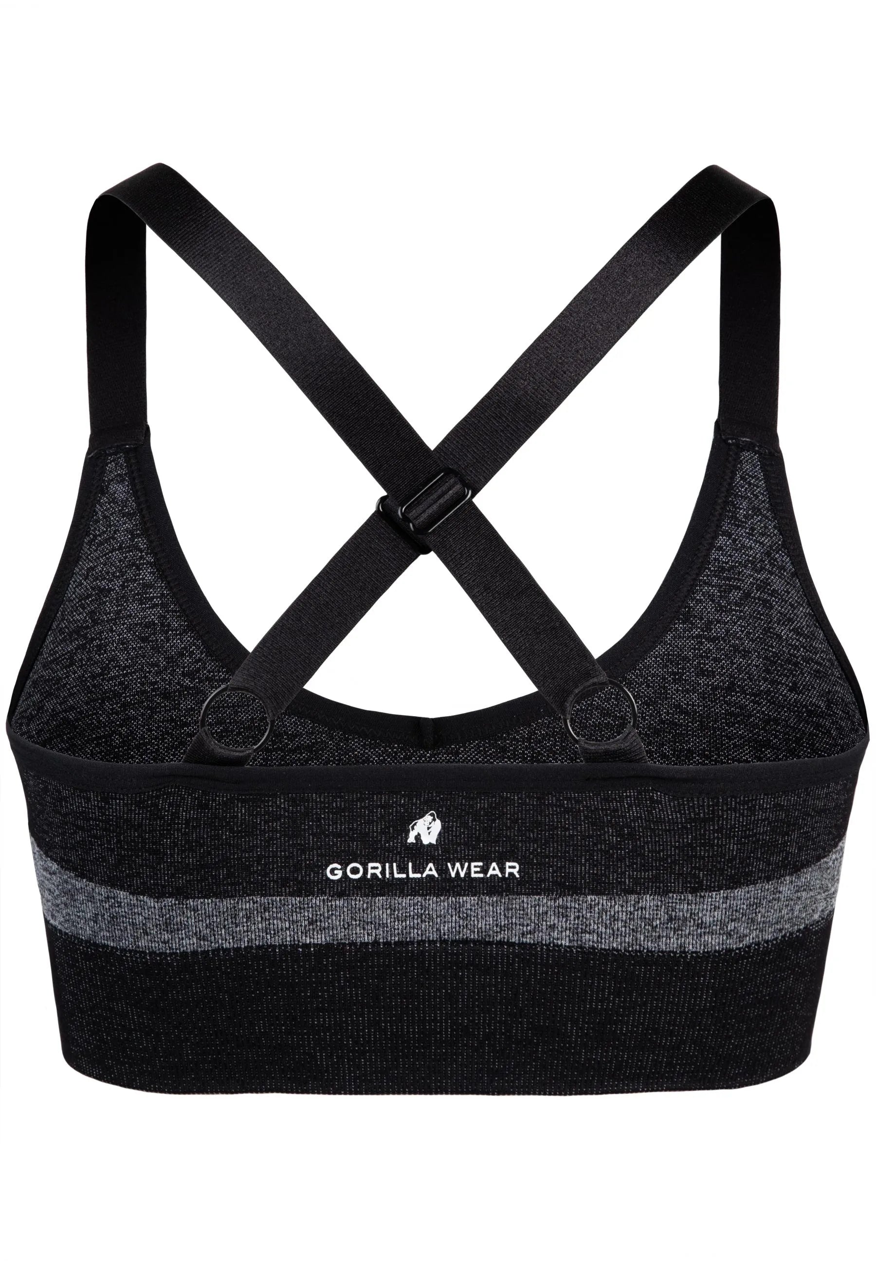 Gorilla Wear Selah sømløs sports-bh/sports-bh, sort