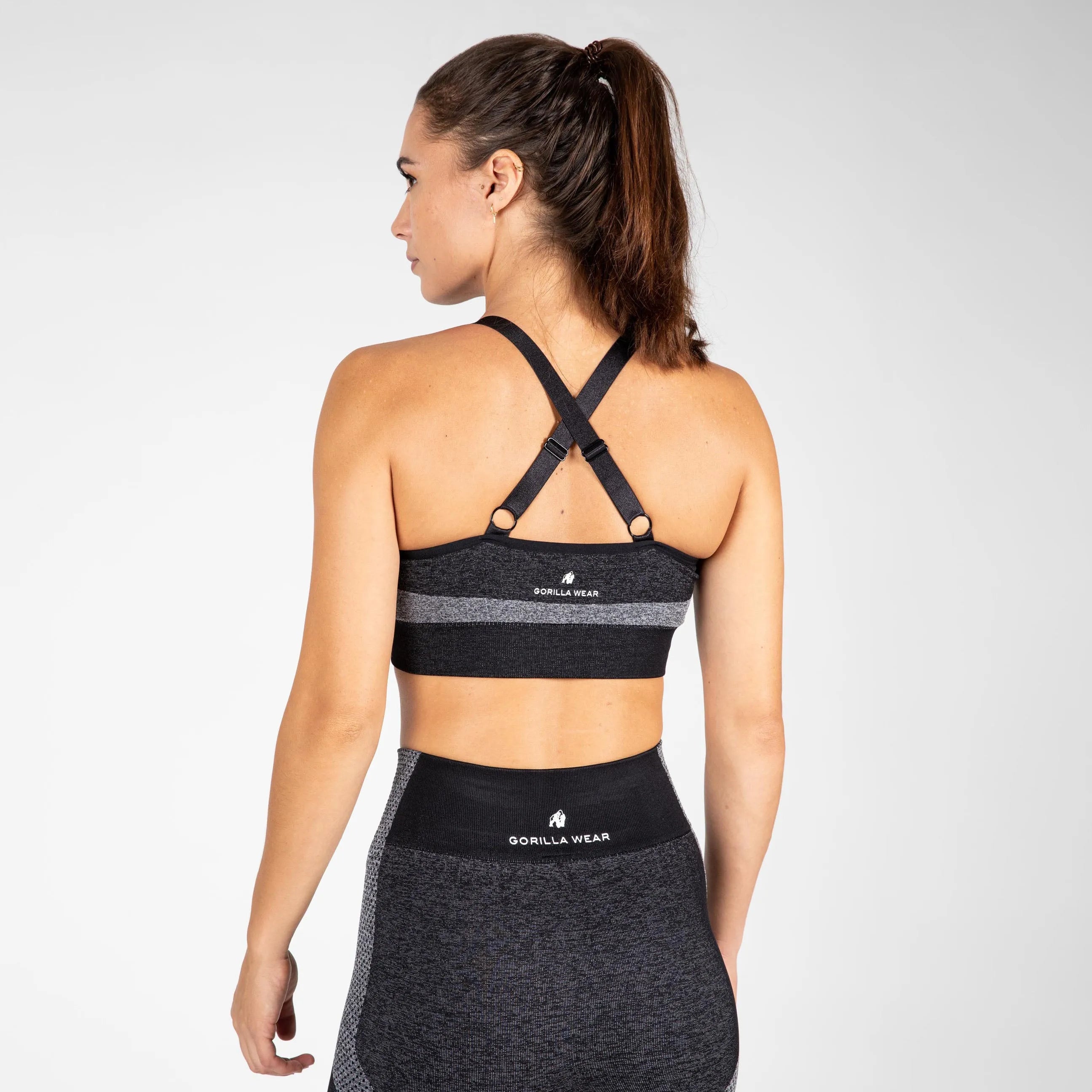 Gorilla Wear Selah sømløs sports-bh/sports-bh, sort