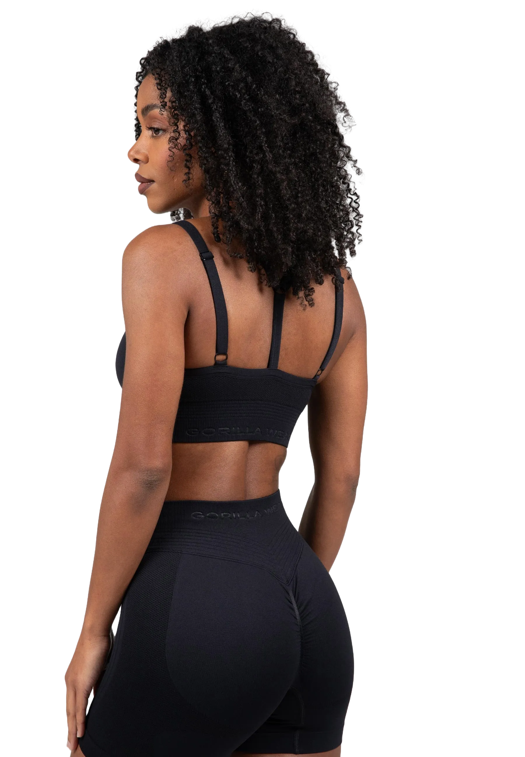Gorilla Wear Whitney sømløs sports-bh/sports-bh, sort