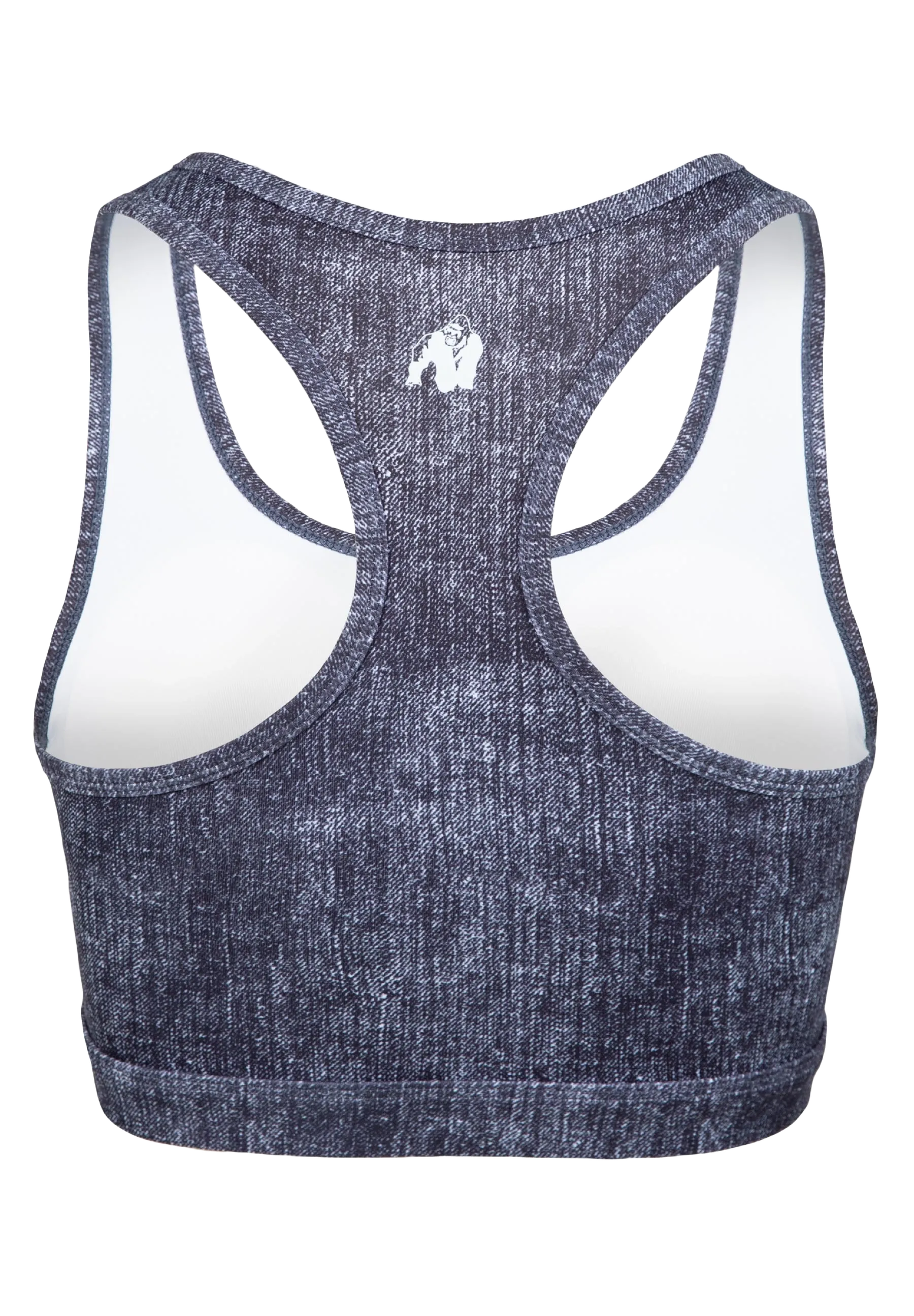 Gorilla Wear Camilla Zip-Front Sports Bra/Sport-BH, blue denim