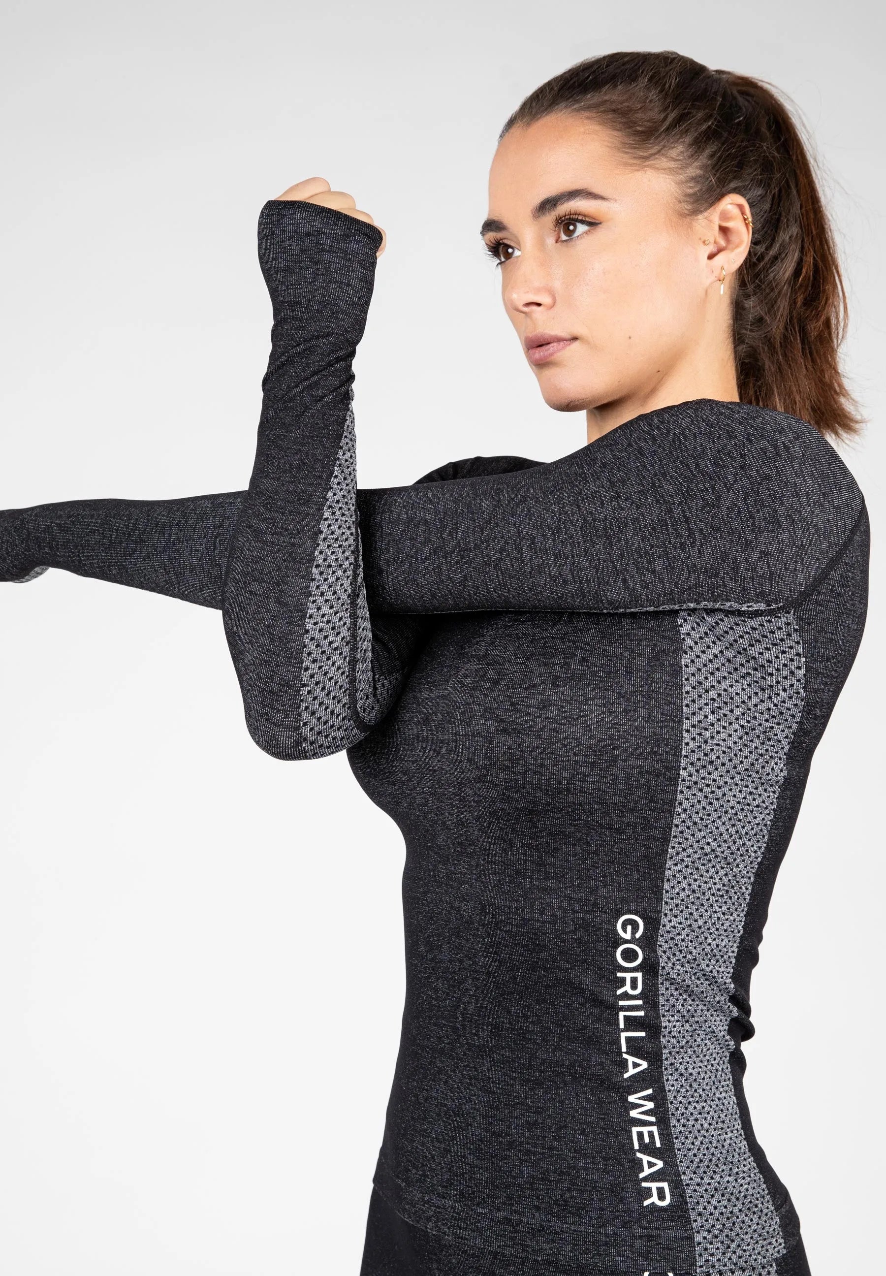 Gorilla Wear Selah Seamless Long Sleeve/träningstopp, black