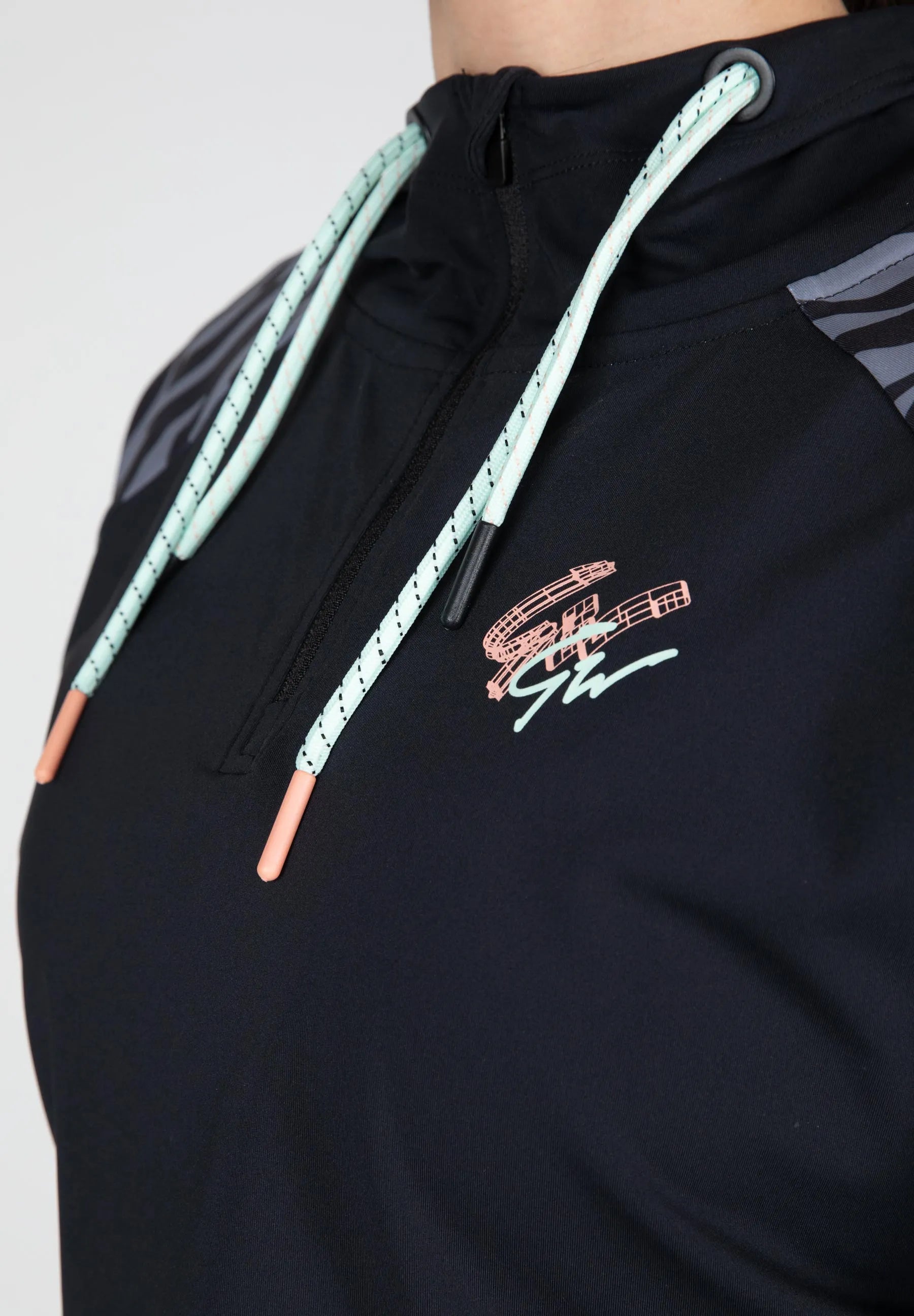 Gorilla Wear Zion Cropped Hættetrøje, sort