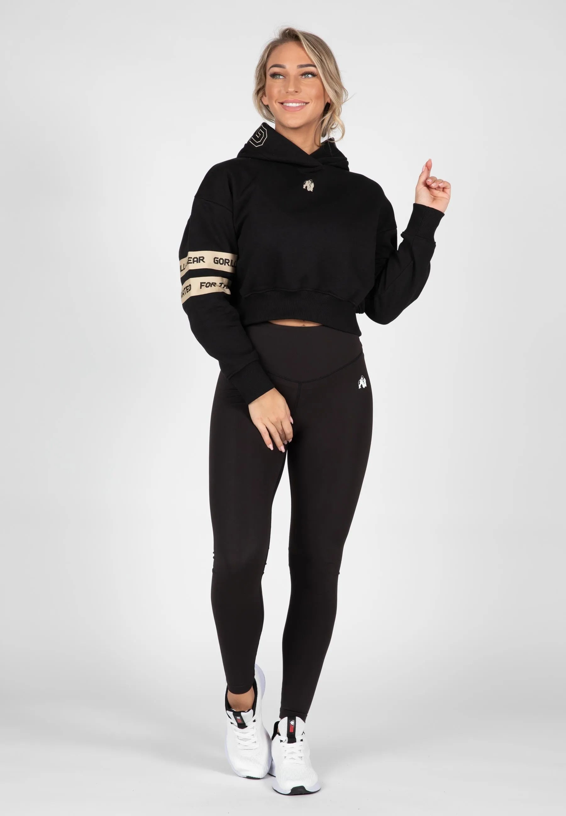 Gorilla Wear Tracey Cropped Hoodie, black