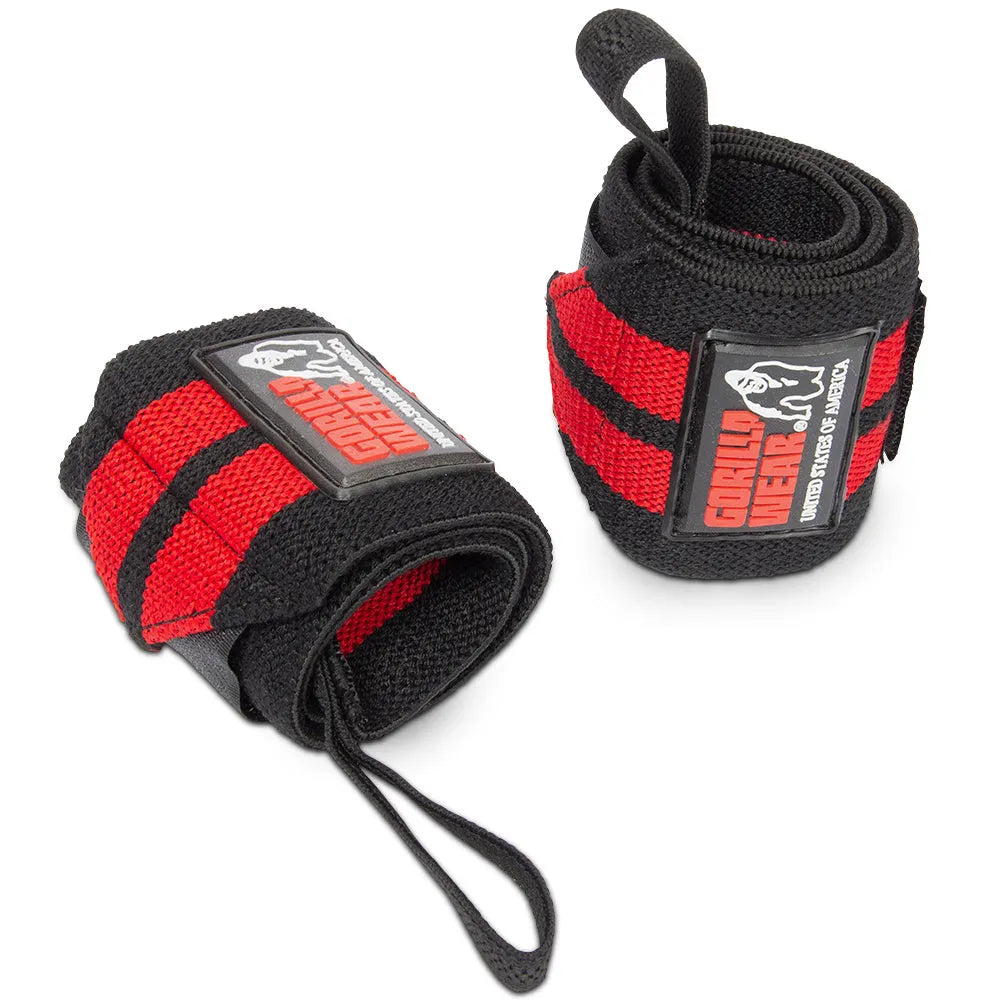 Gorilla Wear håndledsstøtter Pro, sort/rød