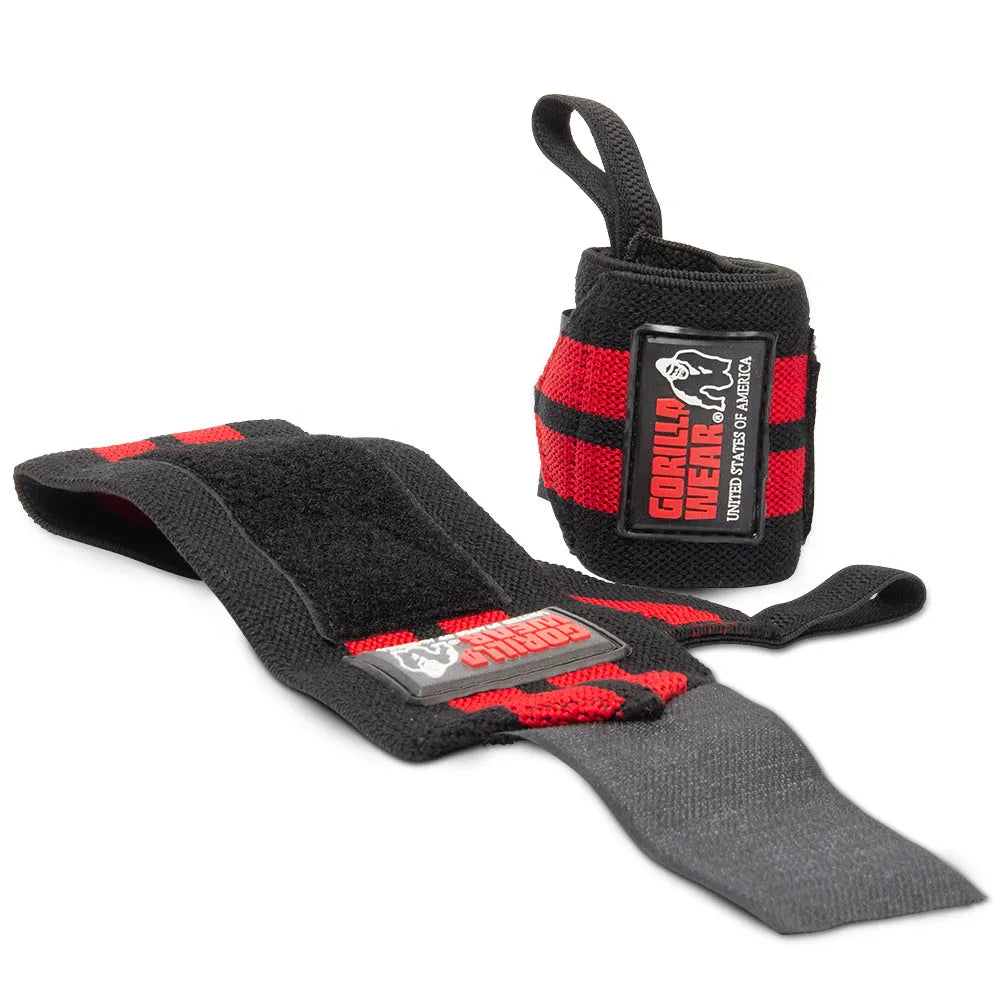 Gorilla Wear håndledsstøtter Pro, sort/rød