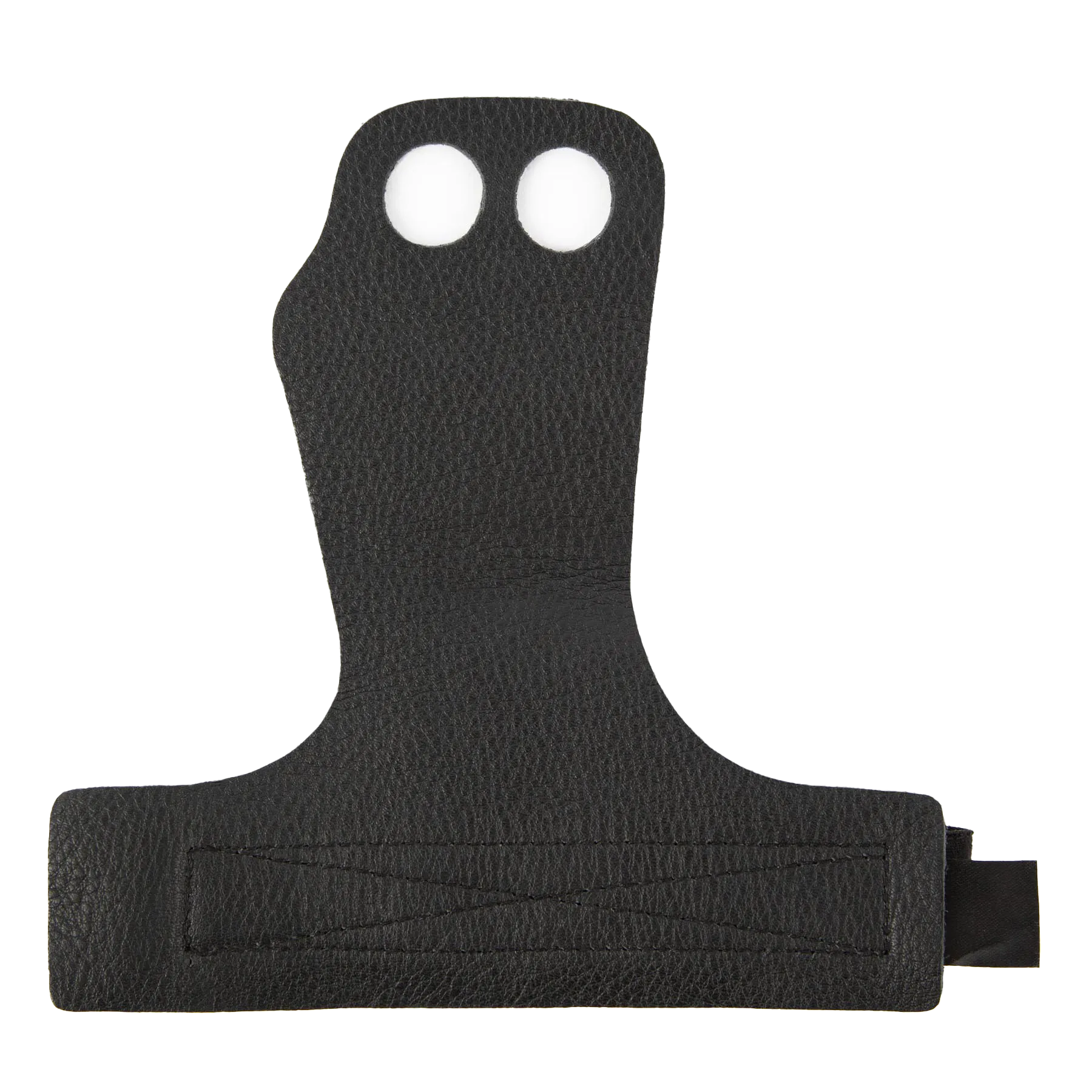 Gorilla Wear 2-Hole Leather Lifting Grips, black
