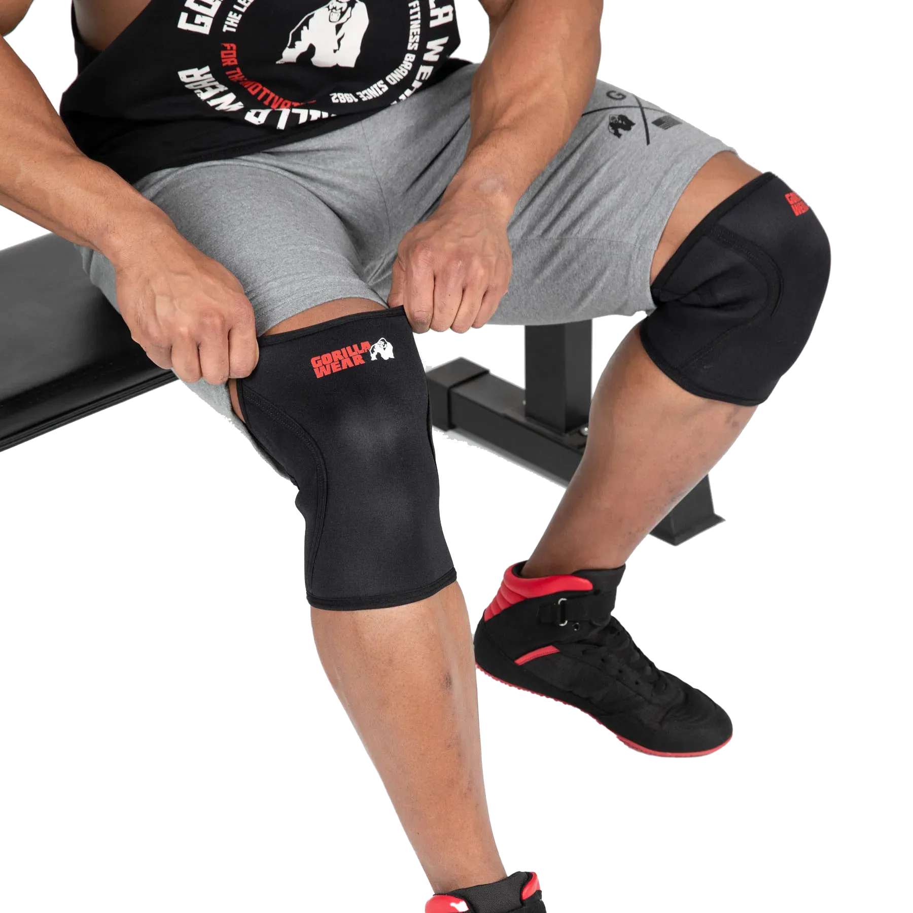 Gorilla Wear 5 MM Knee Sleeves, black