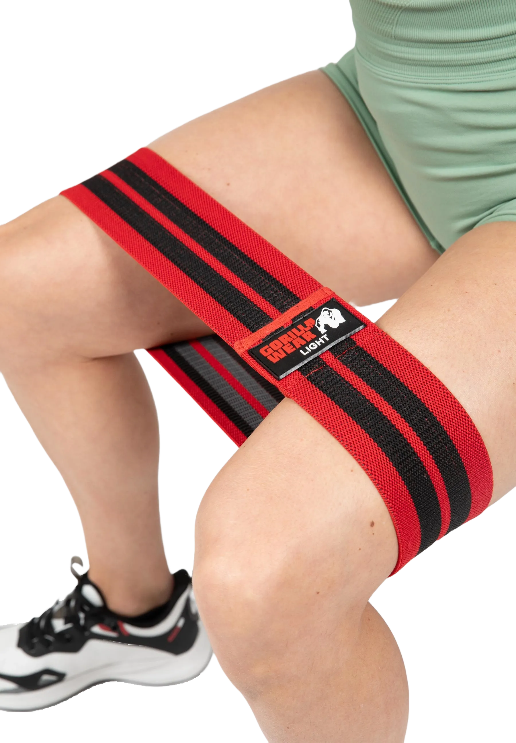 Gorilla Wear glutebånd, 3-pak, sort/rød/grå