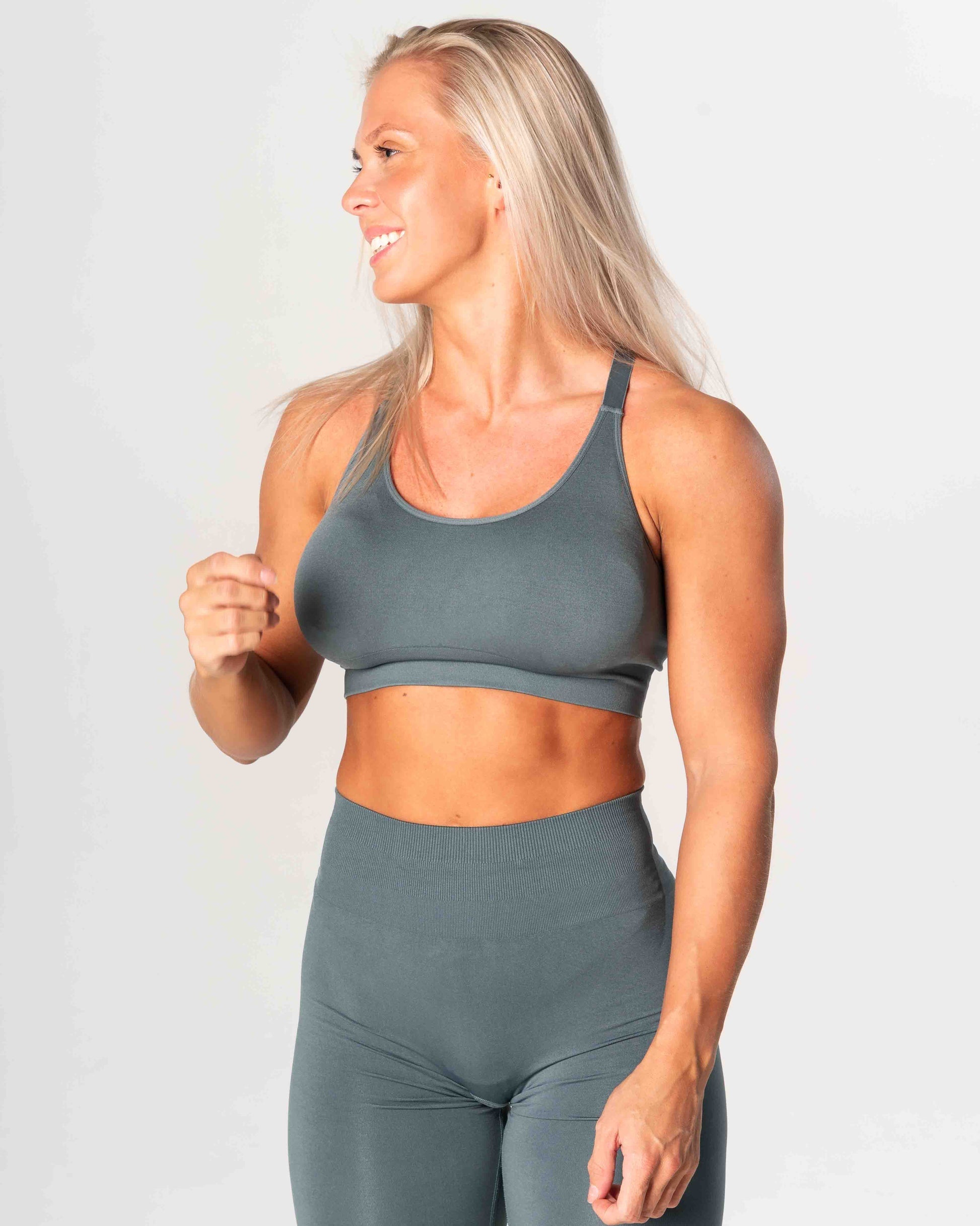 RELODE Prime Scrunch Top/Sports-BH - Grøn