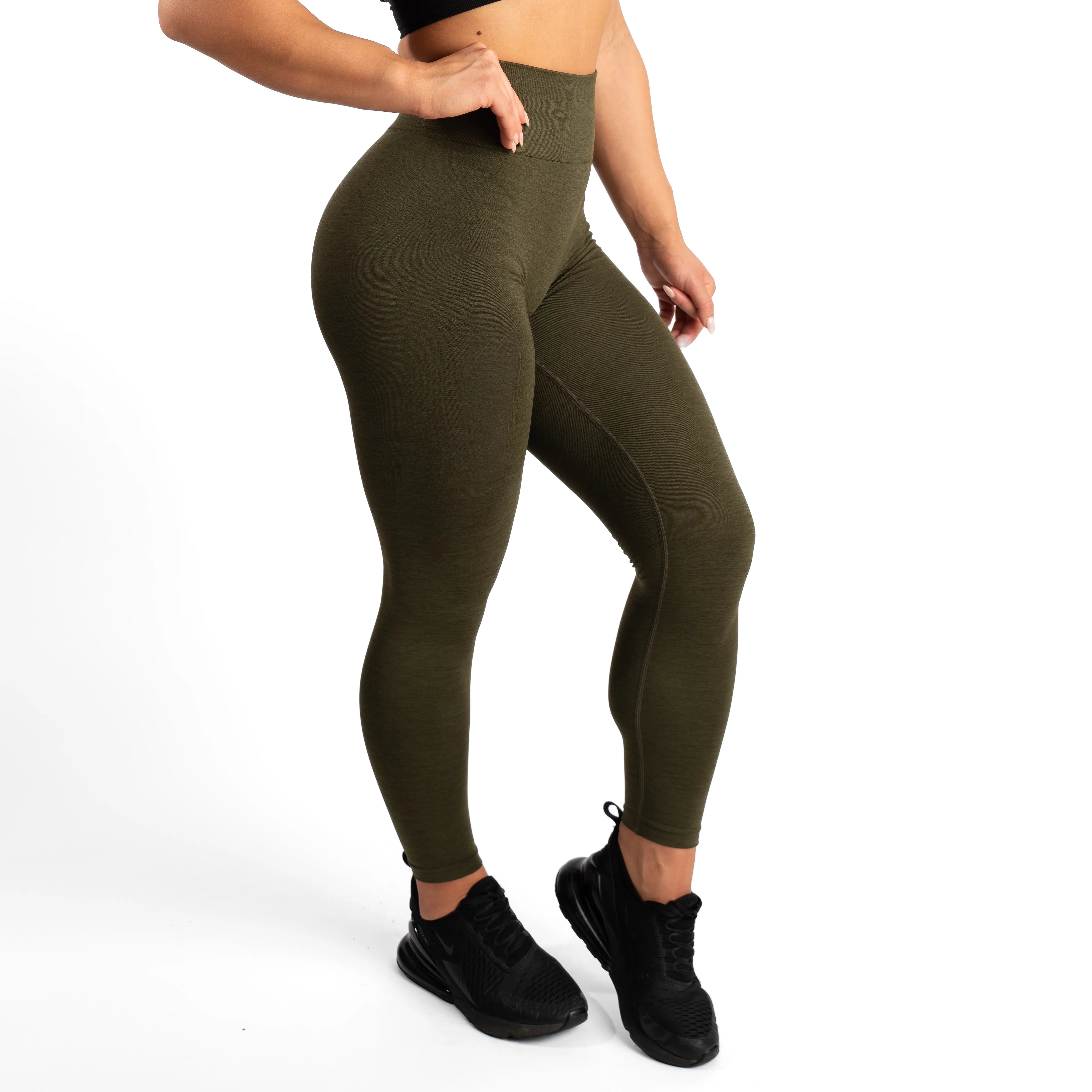 You Against You Elevate Scrunch Tights/Träningstights - Army Green