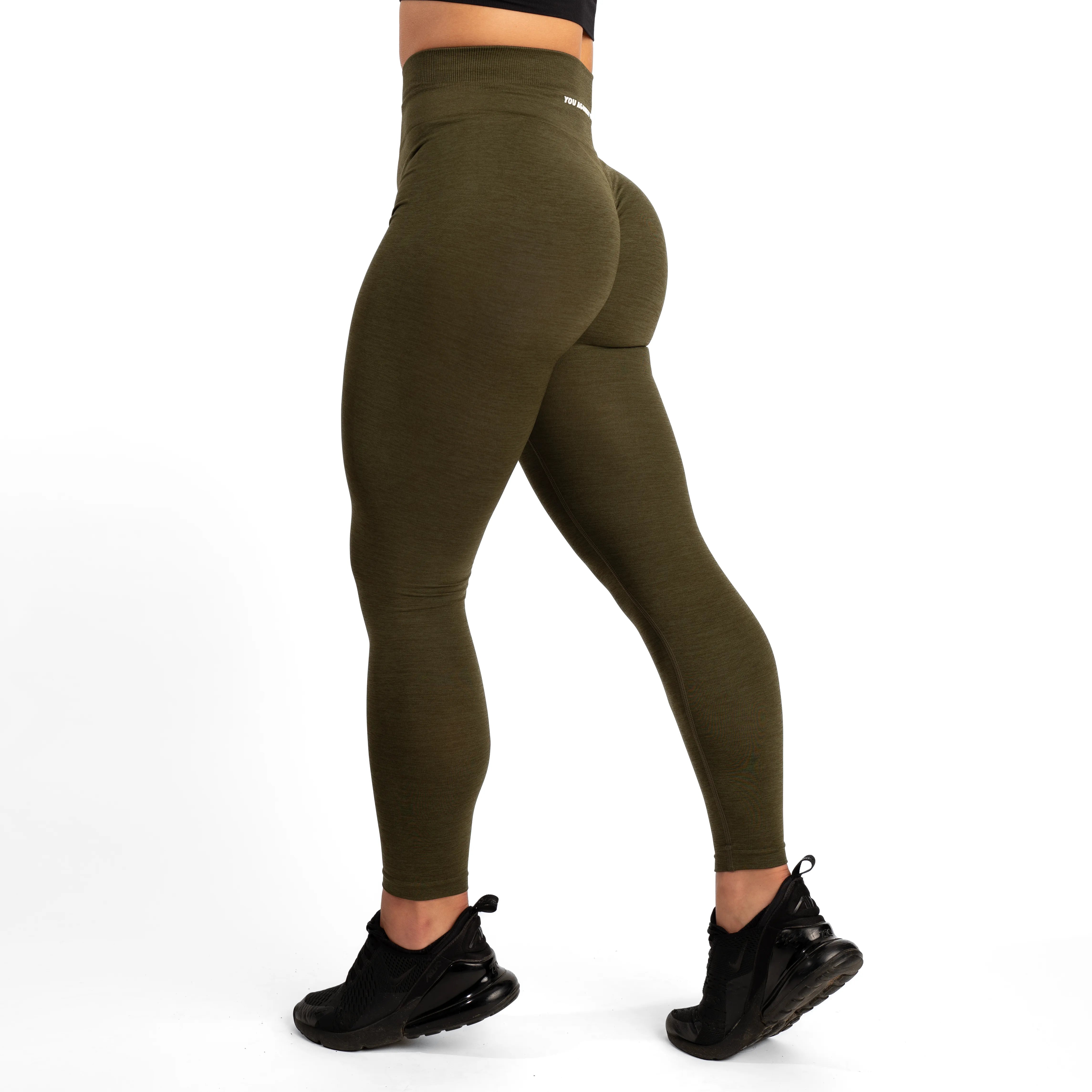 You Against You Elevate Scrunch Tights/Träningstights - Army Green