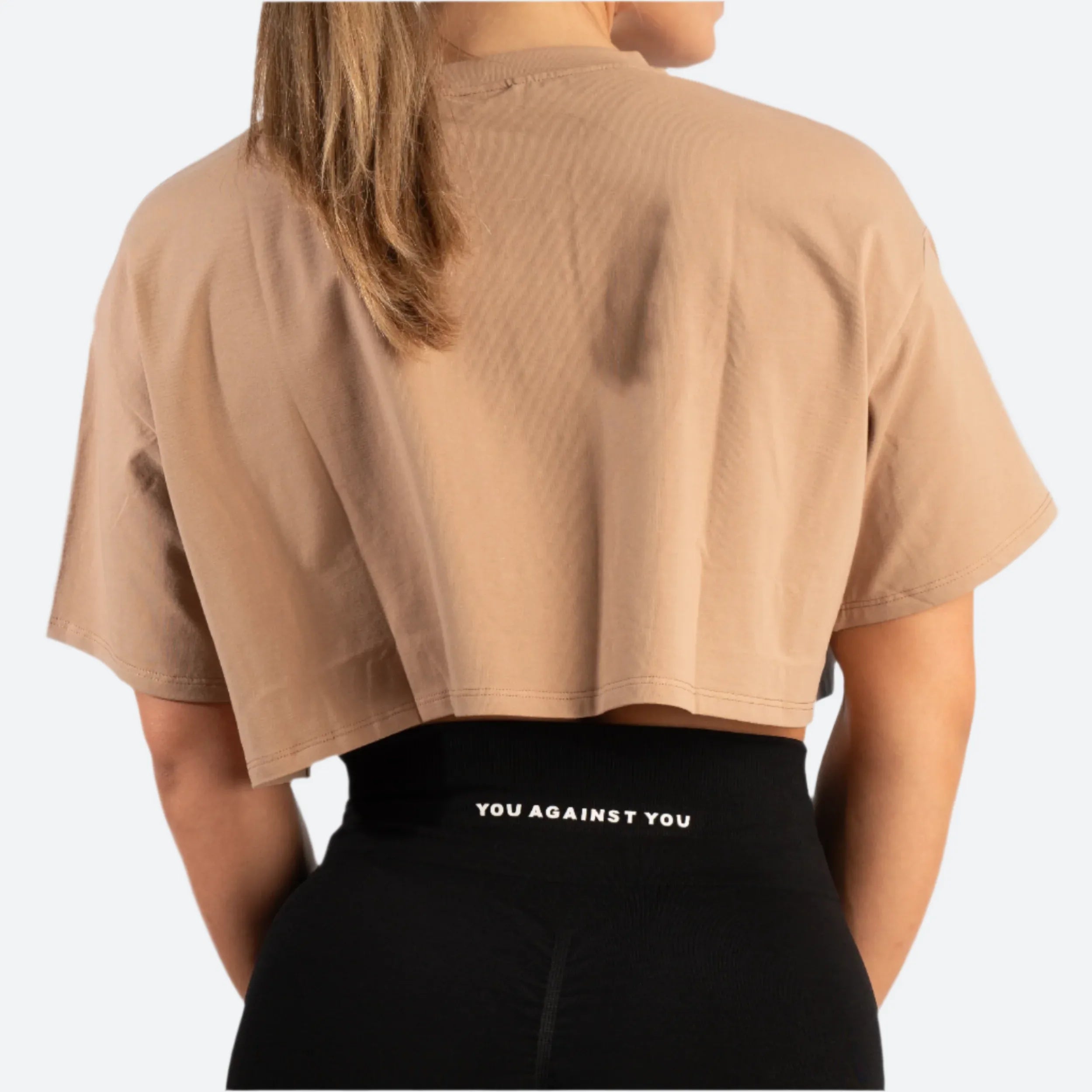 You Against You Elevate Crop Top/Träningstopp - Beige