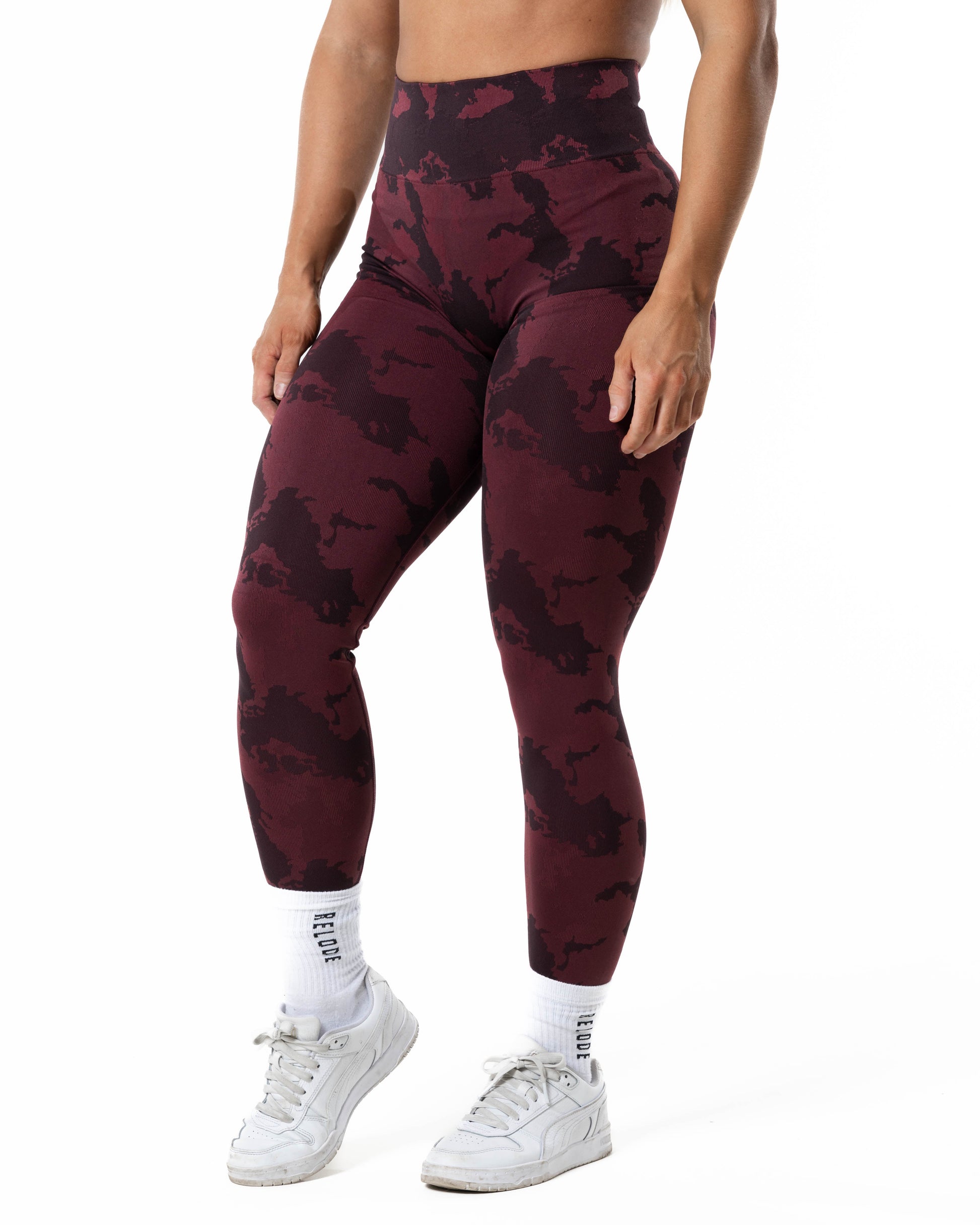 RELODE Prime Scrunch Camo Tights/Träningstights - Röd