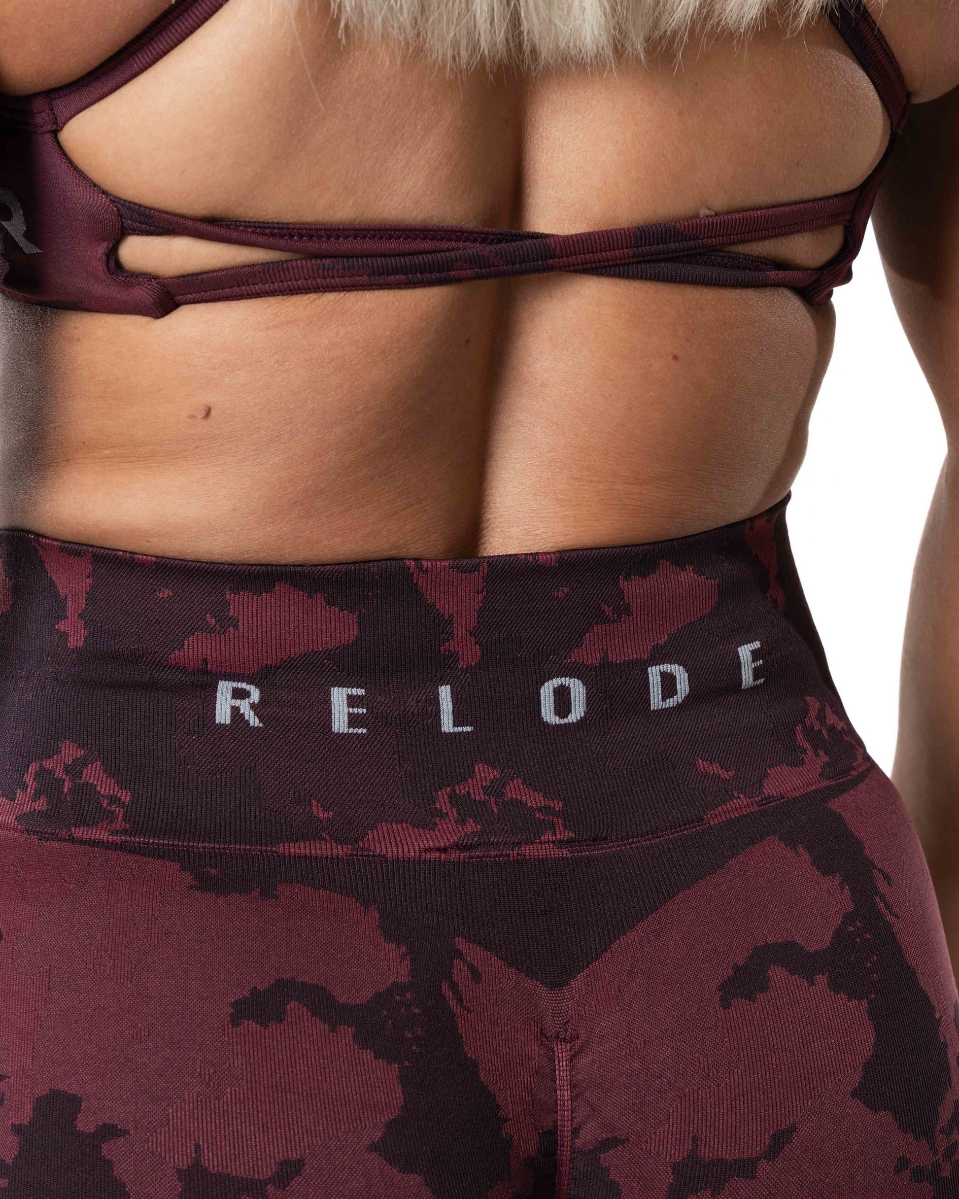 RELODE Prime Scrunch Camo Tights/Träningstights - Röd
