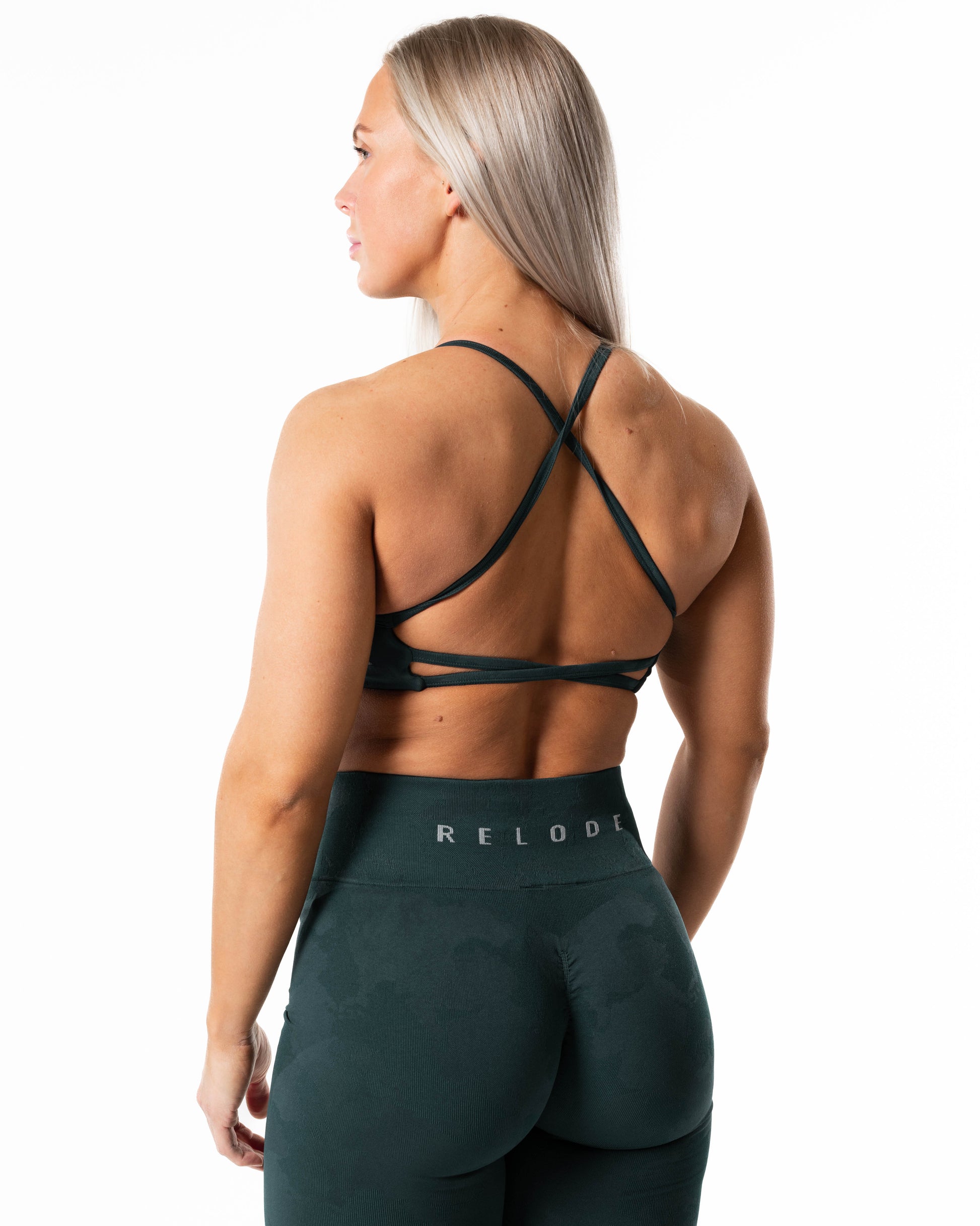 RELODE Prime Seamless Camo Top/Sport-BH - Teal