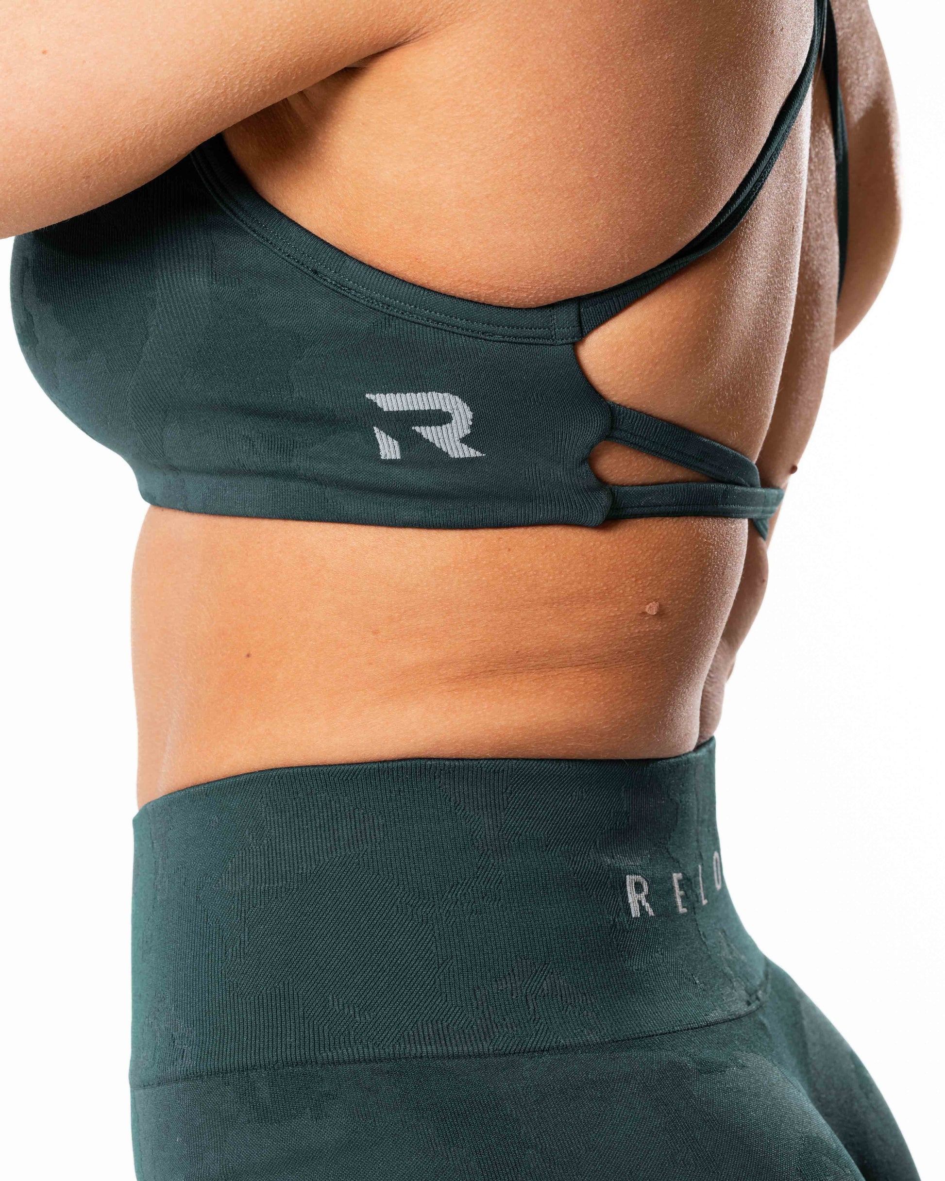 RELODE Prime Seamless Camo Top/Sport-BH - Teal