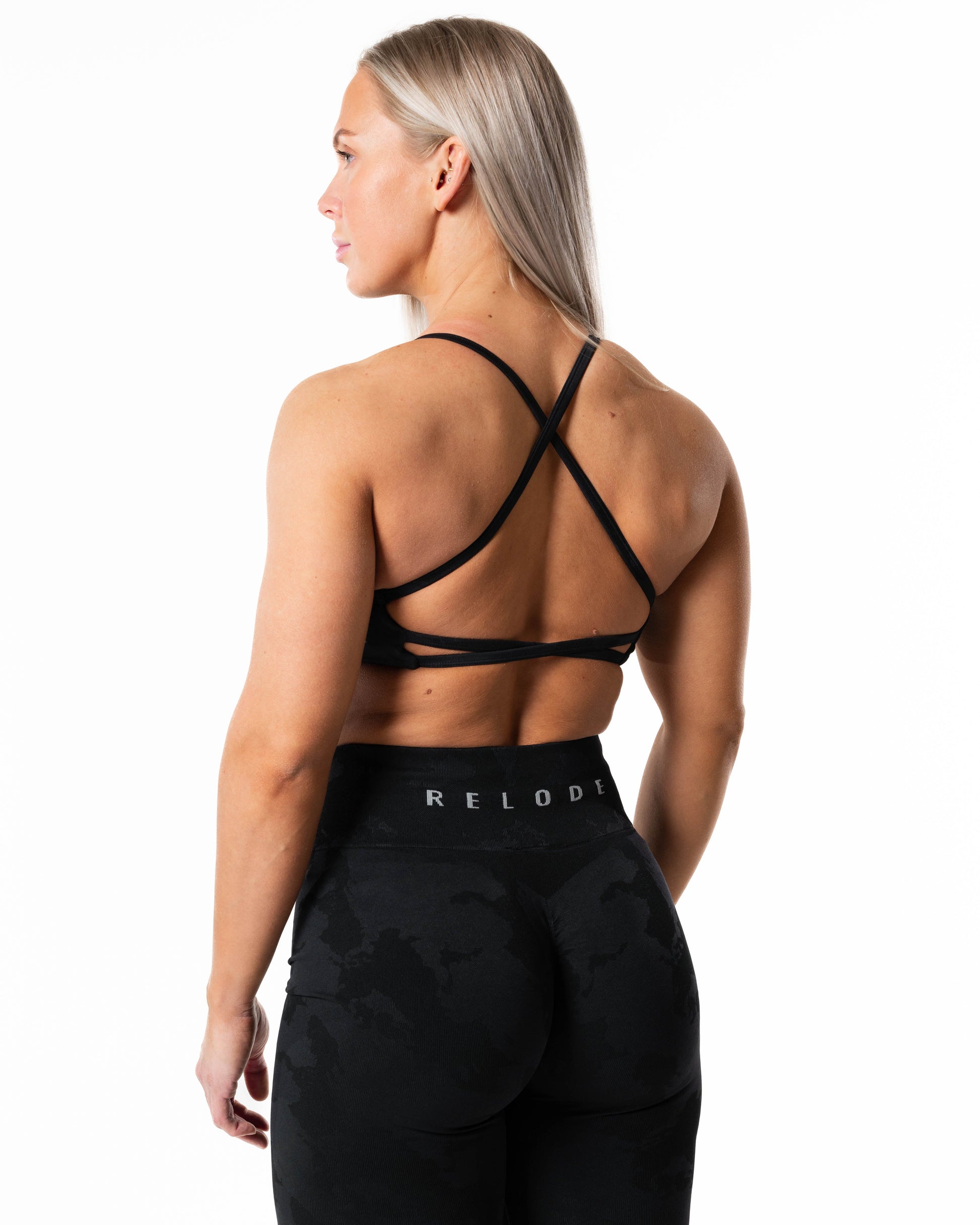 RELODE Prime Seamless Camo Top/Sport-BH - Svart