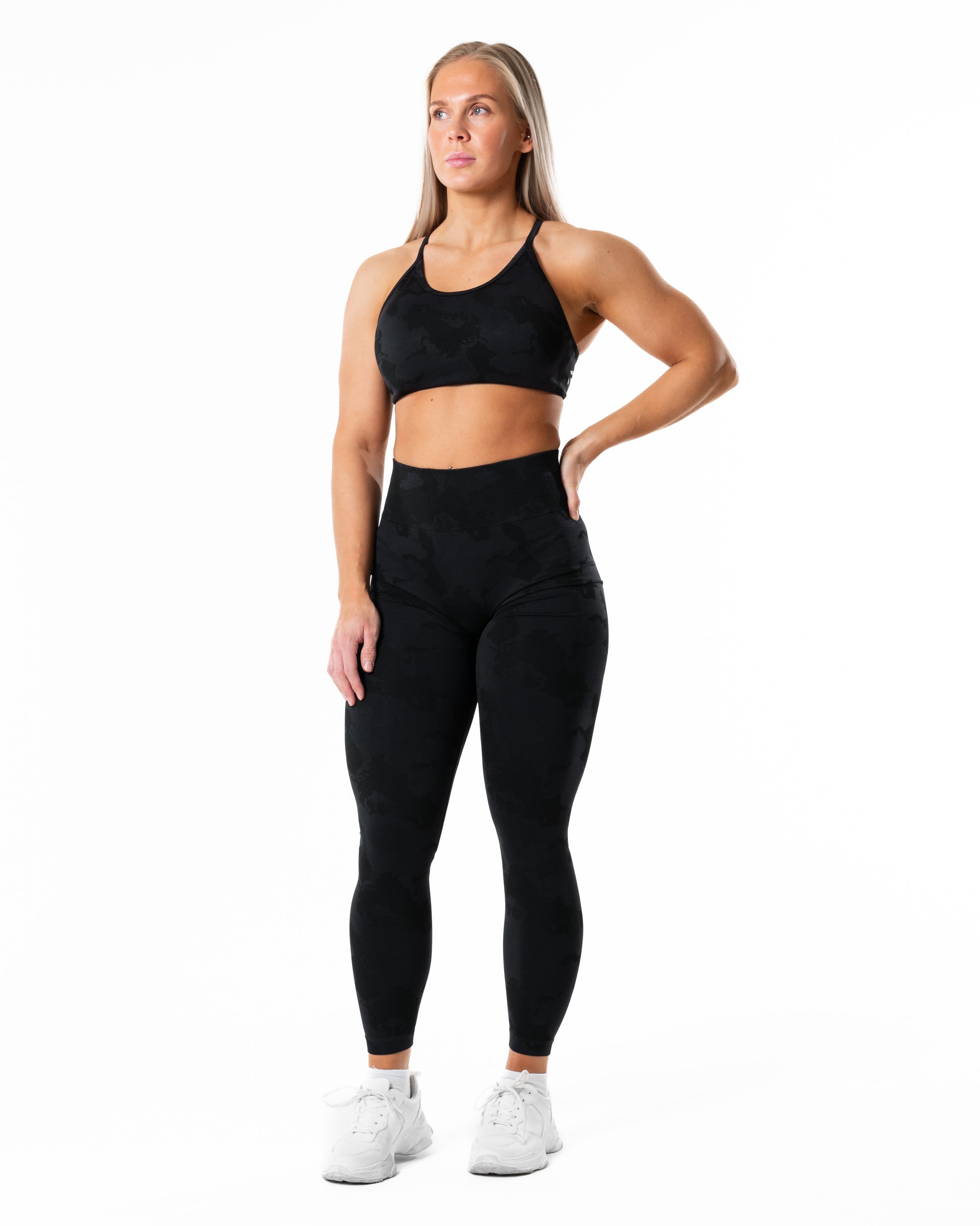 RELODE Prime Seamless Camo Top/Sport-BH - Svart