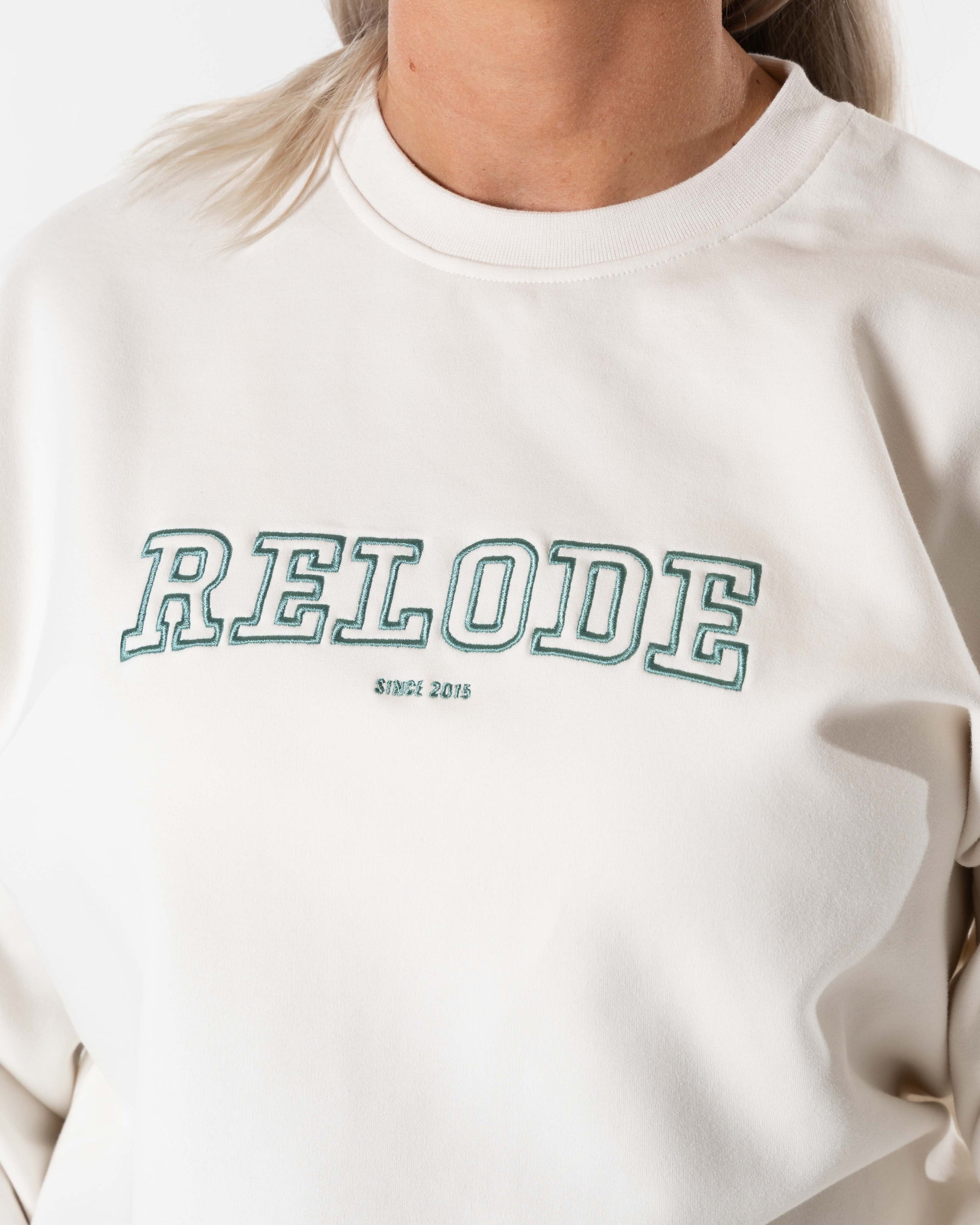 RELODE Klassisk Sweatshirt/Træningstrøje - Off White