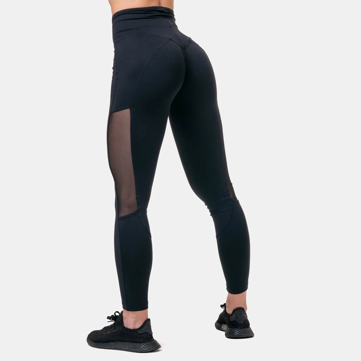 NEBBIA High Waist Mesh Tights/Träningstights, black