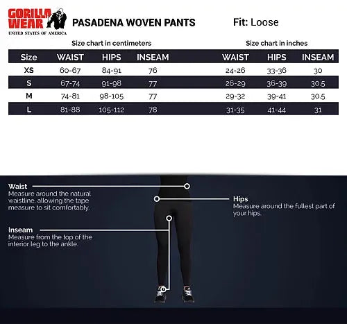 Gorilla Wear - Pasadena Woven Pants/Træningsbukser, sort