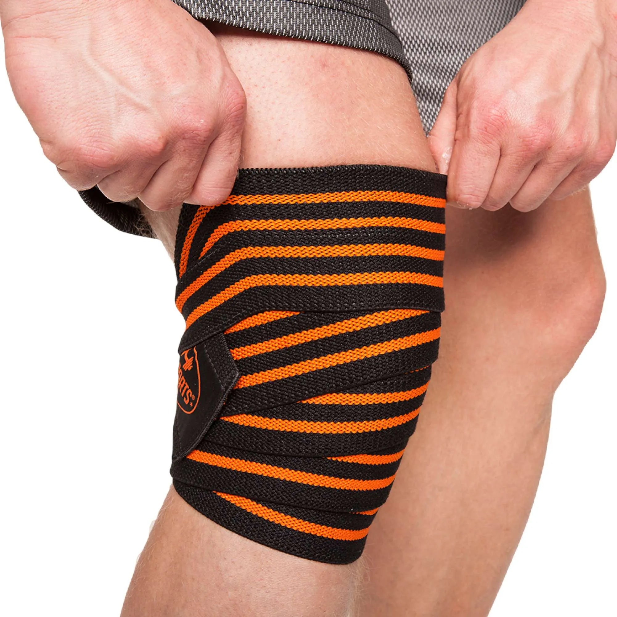 CP Sports knæbind, sort/orange, 2 m