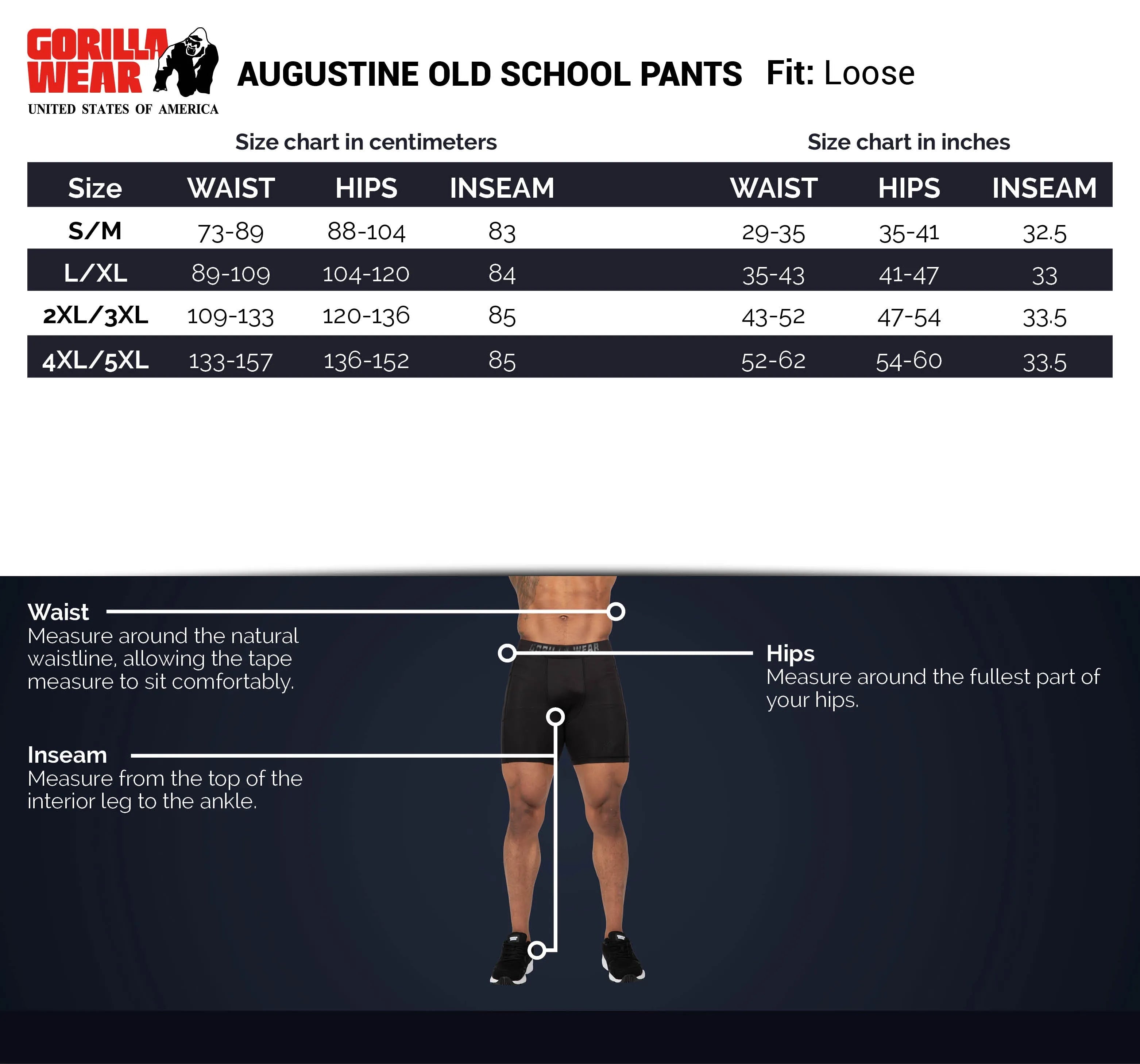 Gorilla Wear Augustine Old School Pants/Träningsbyxor, black/red