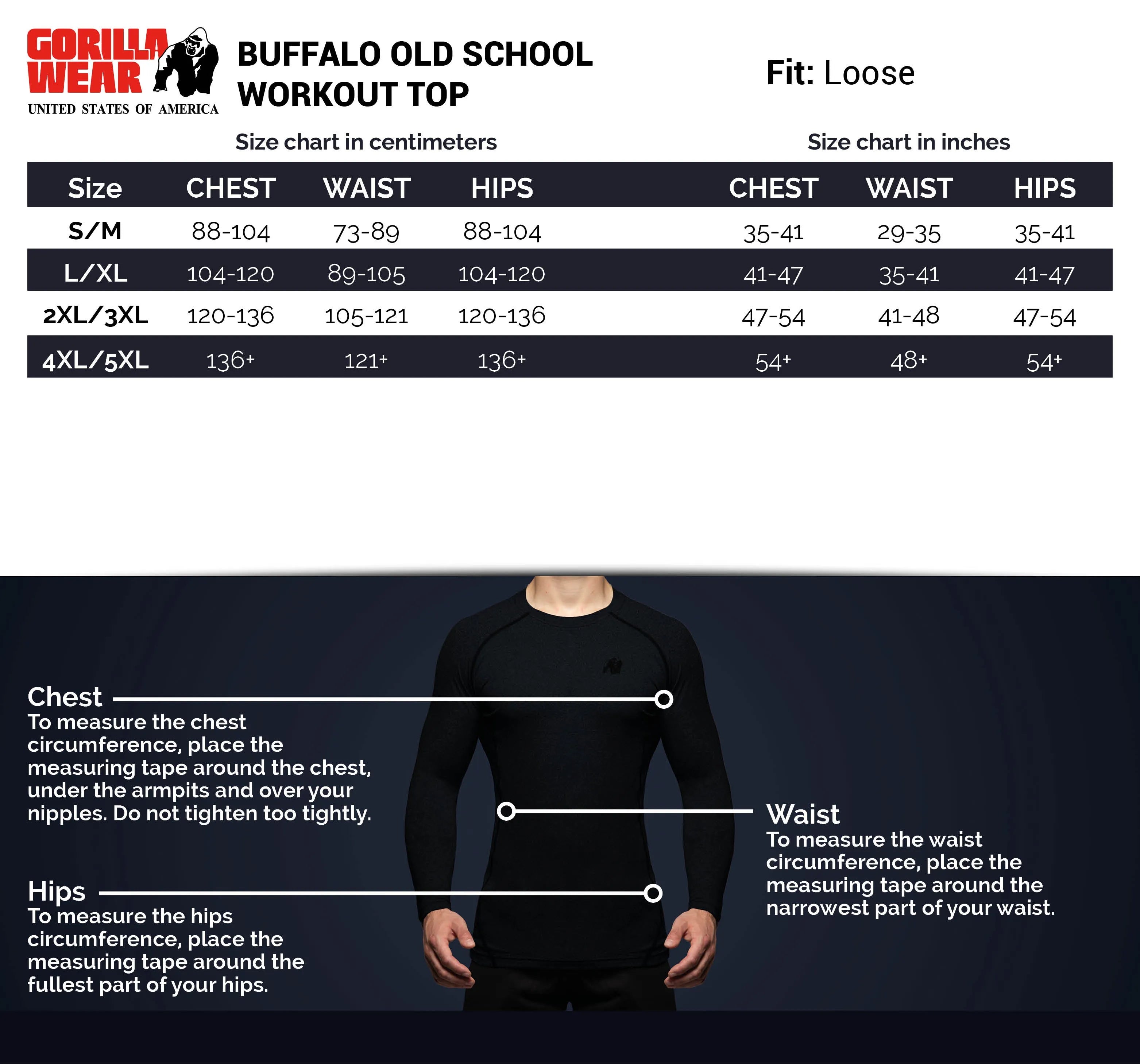 Gorilla Wear Buffalo Old School Workout Top T-shirt, sort/rød