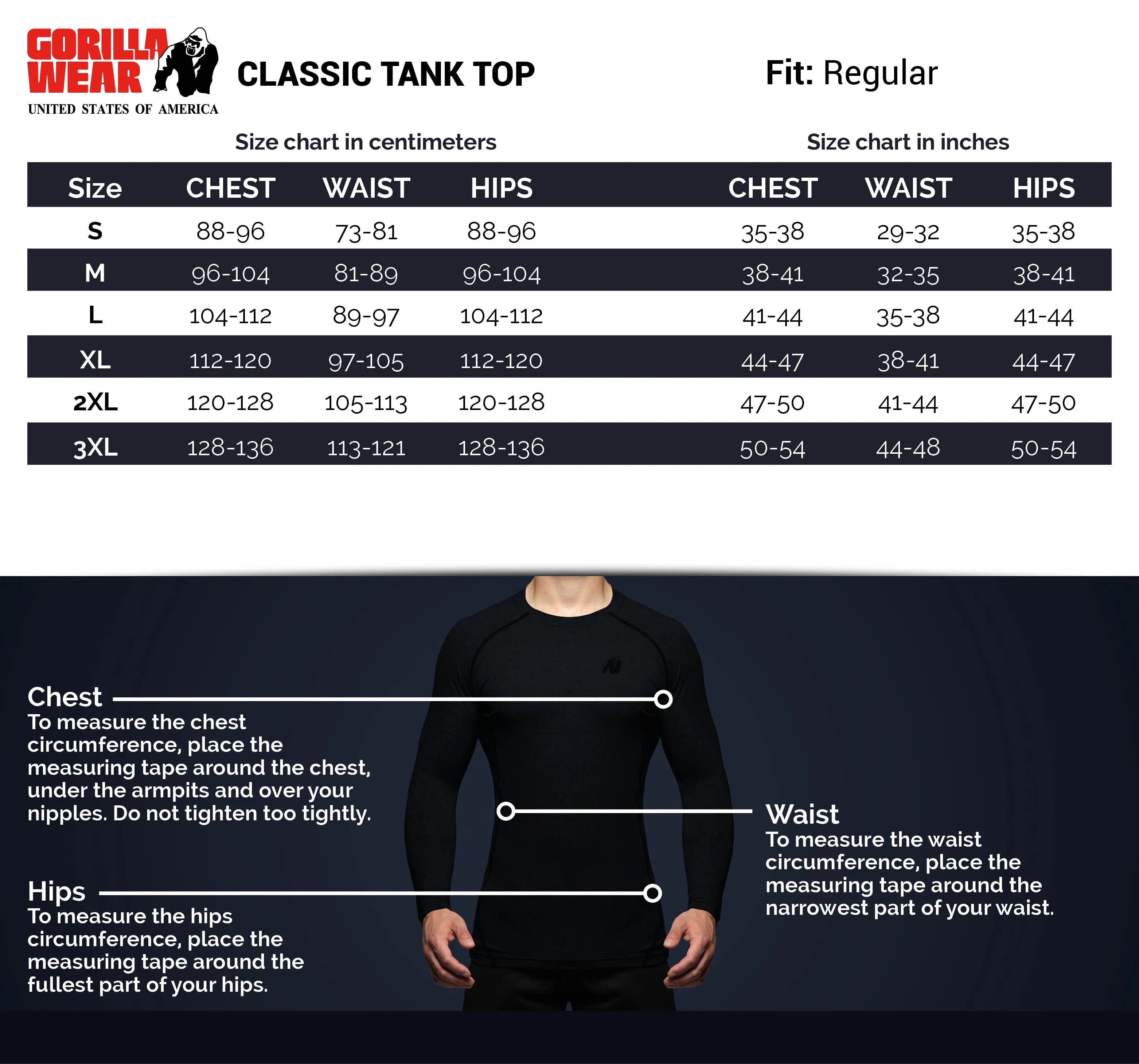 Gorilla Wear Classic Tank Top/Linne, blue