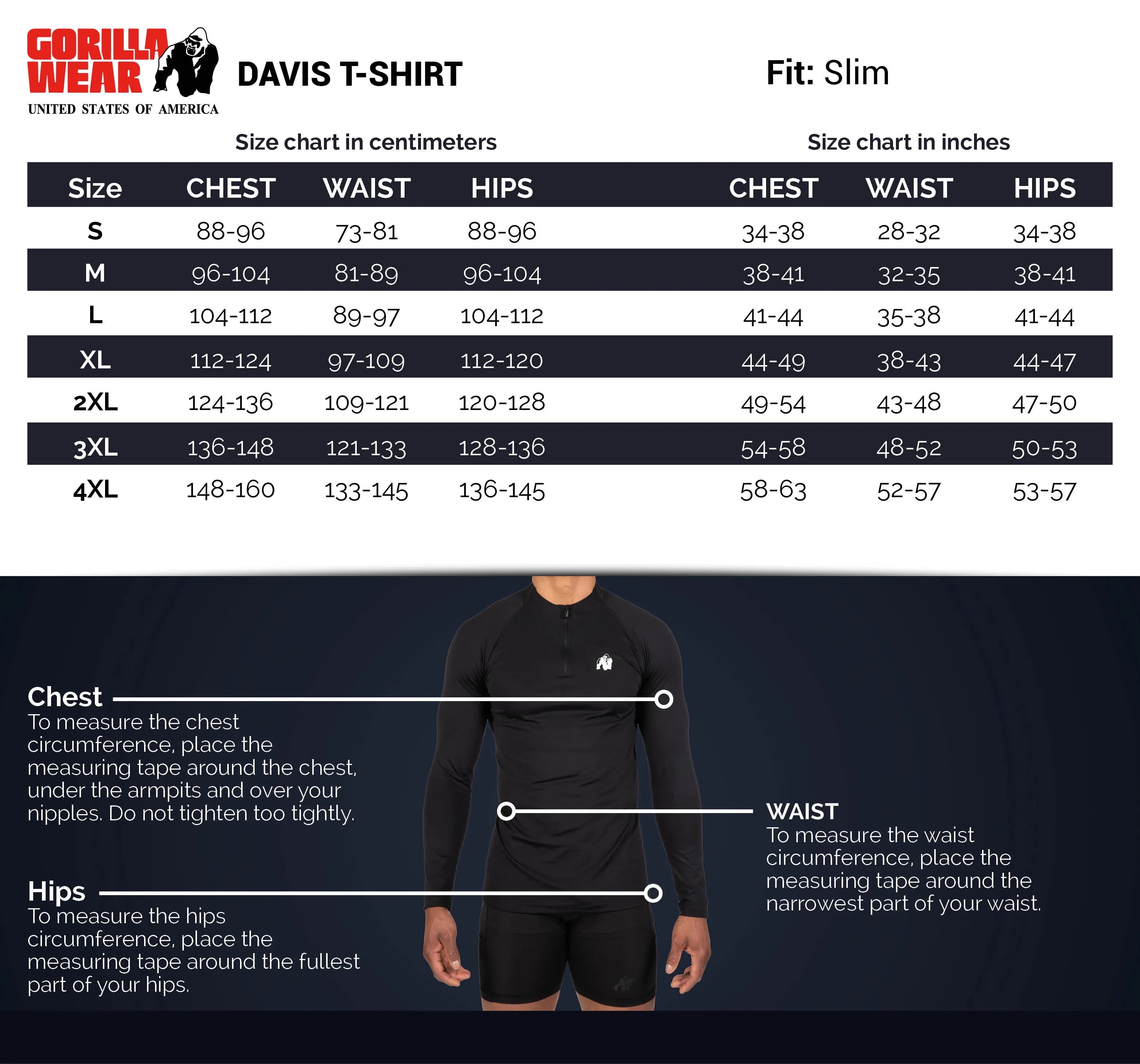 Gorilla Wear Davis T-shirt, hvid