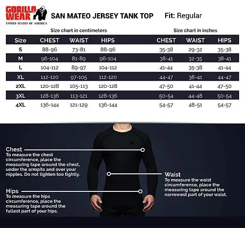 Gorilla Wear - San Mateo Jersey Tank Top/Linne, white/blue