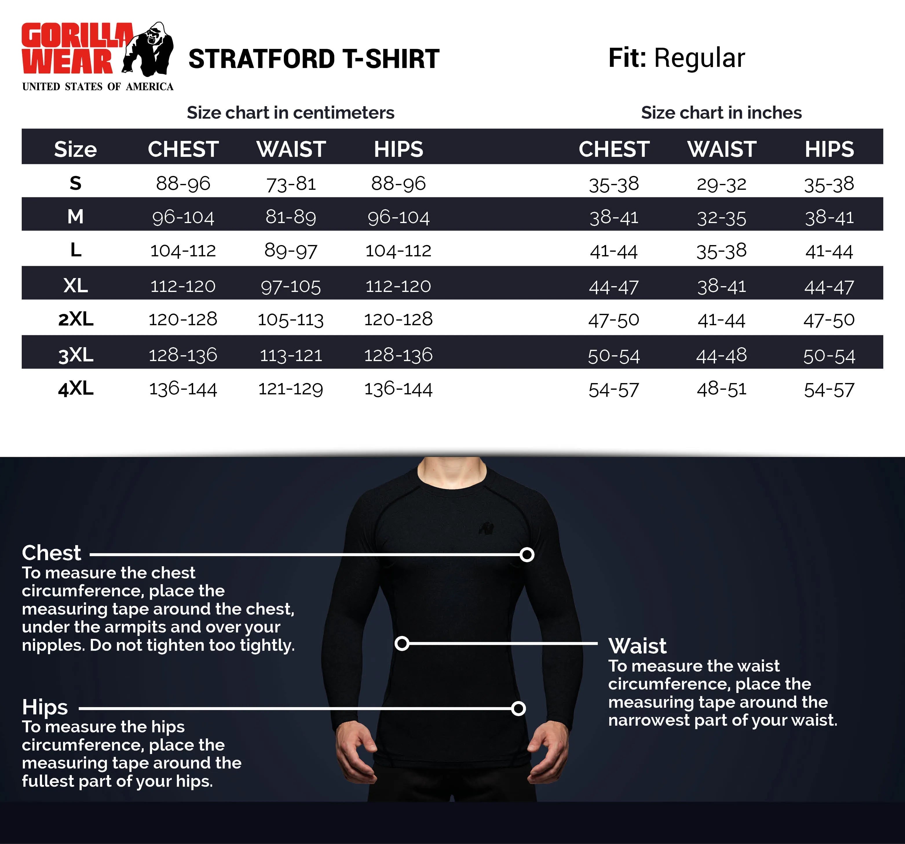Gorilla Wear Stratford T-shirt, marineblå