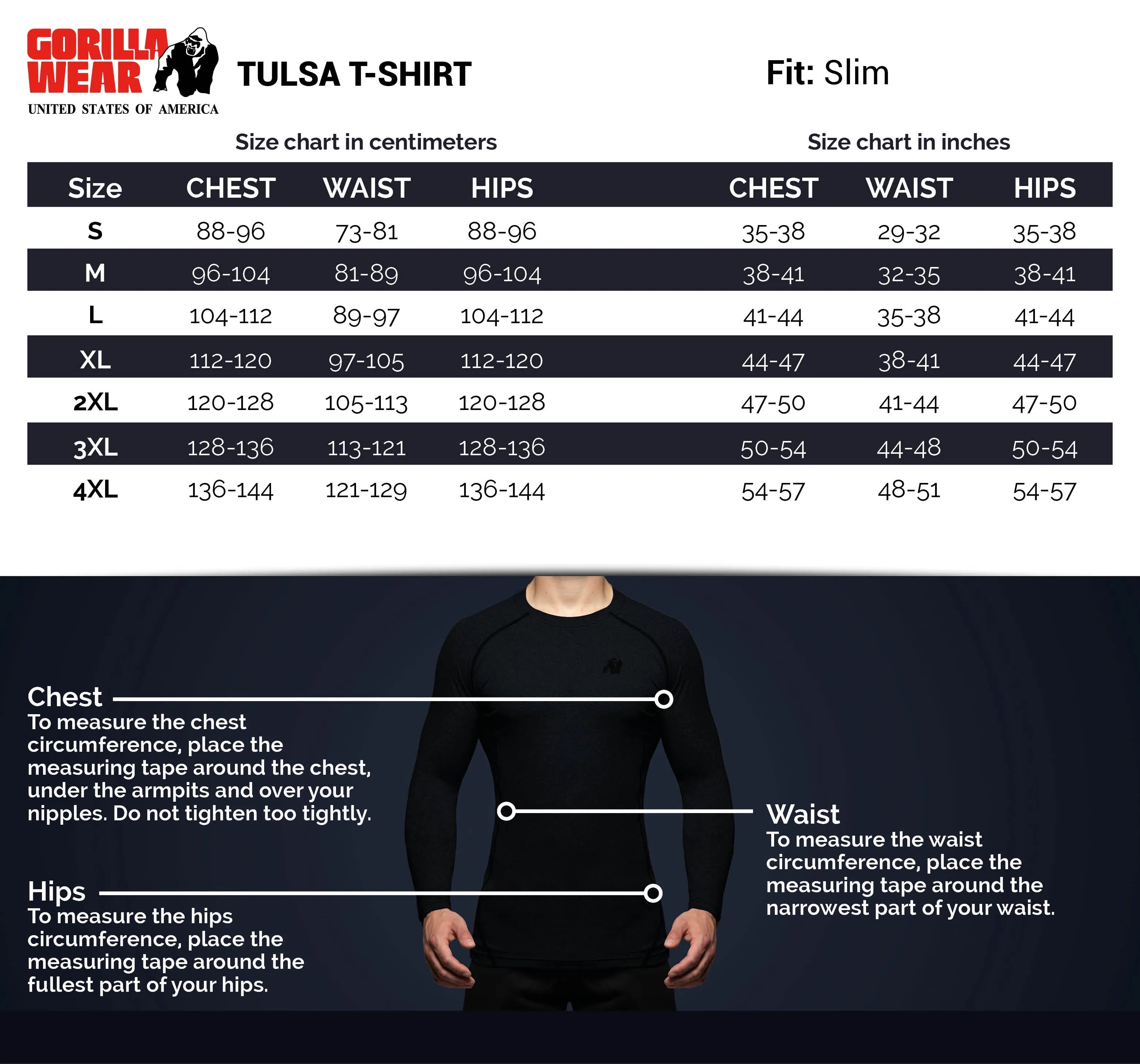 Gorilla Wear Tulsa T-shirt, blå