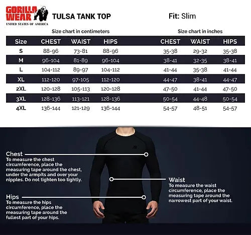 Gorilla Wear - Tulsa Tanktop/Linér, hvid