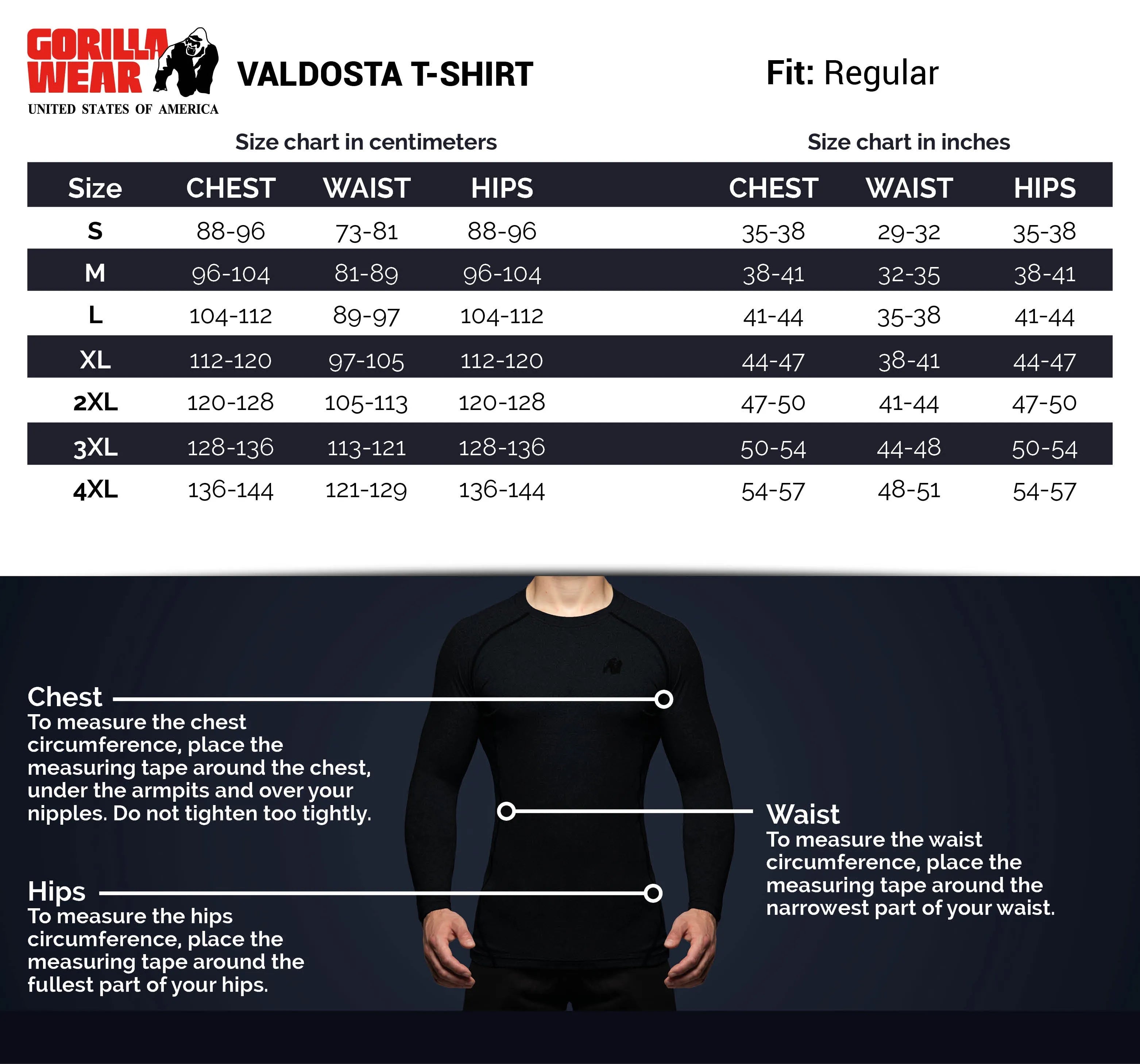 Gorilla Wear Valdosta T-shirt, sort