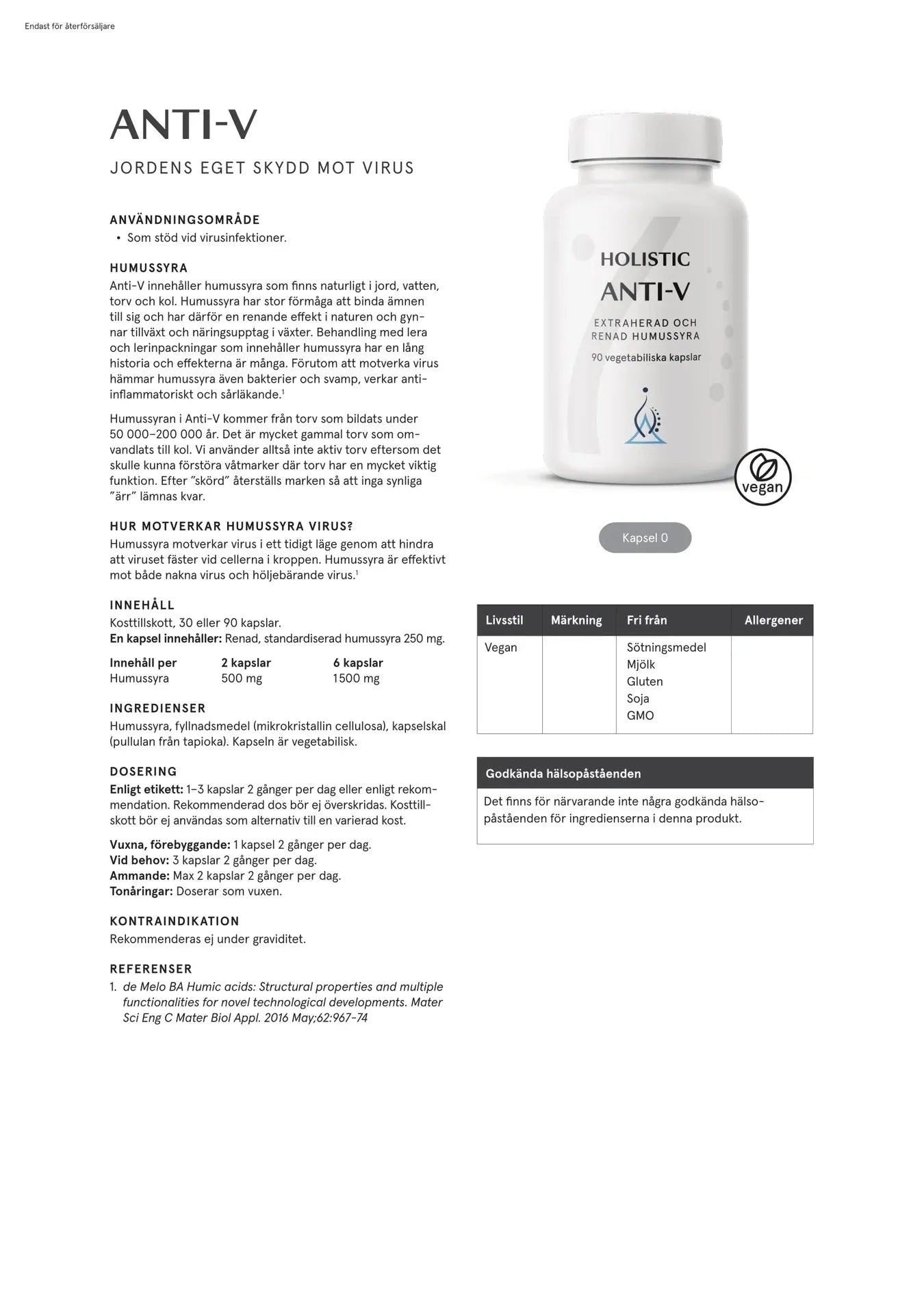 Holistisk Anti-V, 30 kapsler