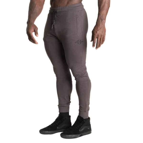 Better Bodies Tapered Joggers/Træningsbukser V2, Mørkegrå Melange