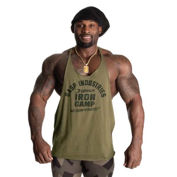 GASP stringer Linne, Washed Green/Black