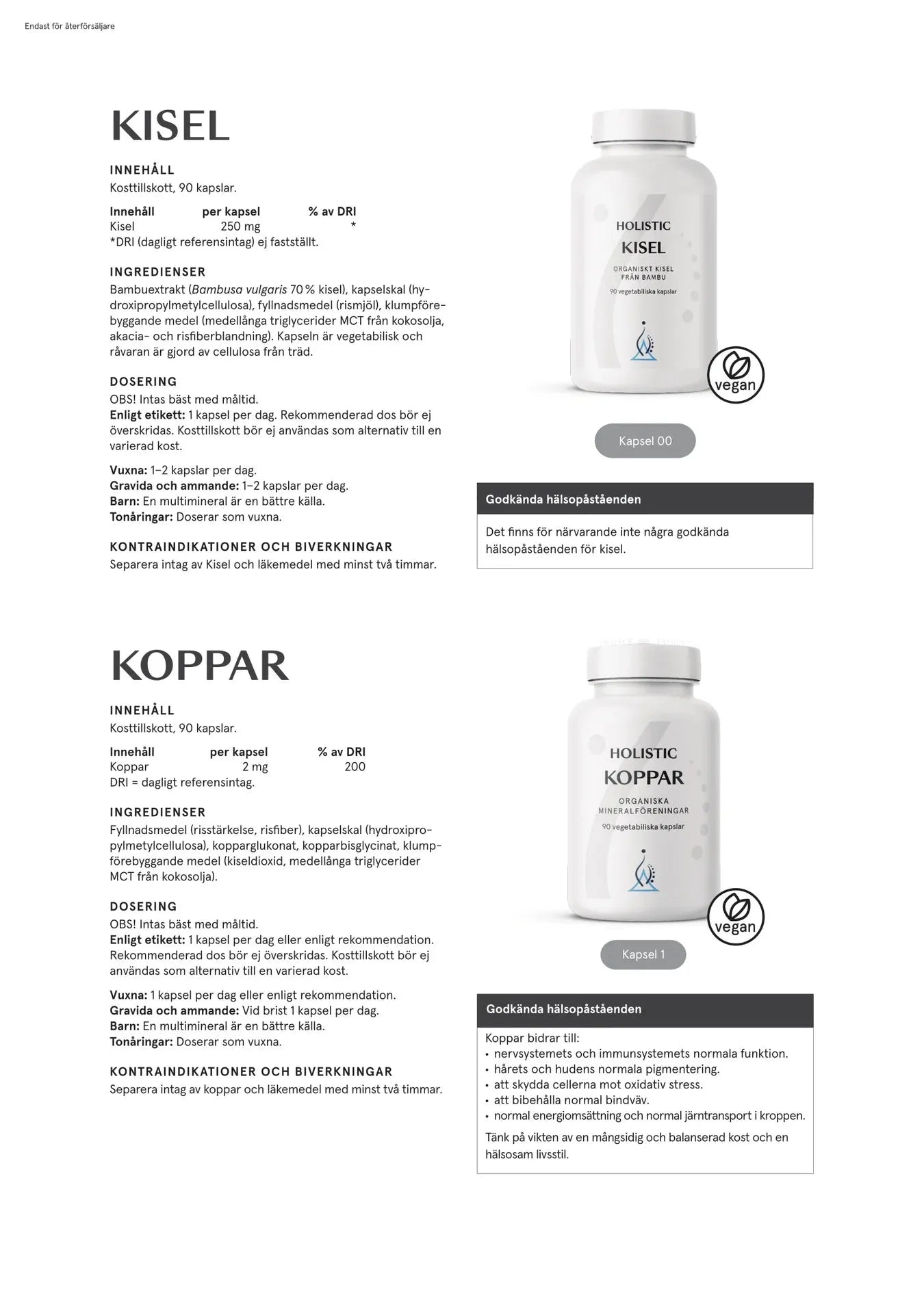 Holistisk silica 250 mg, 90 kapsler