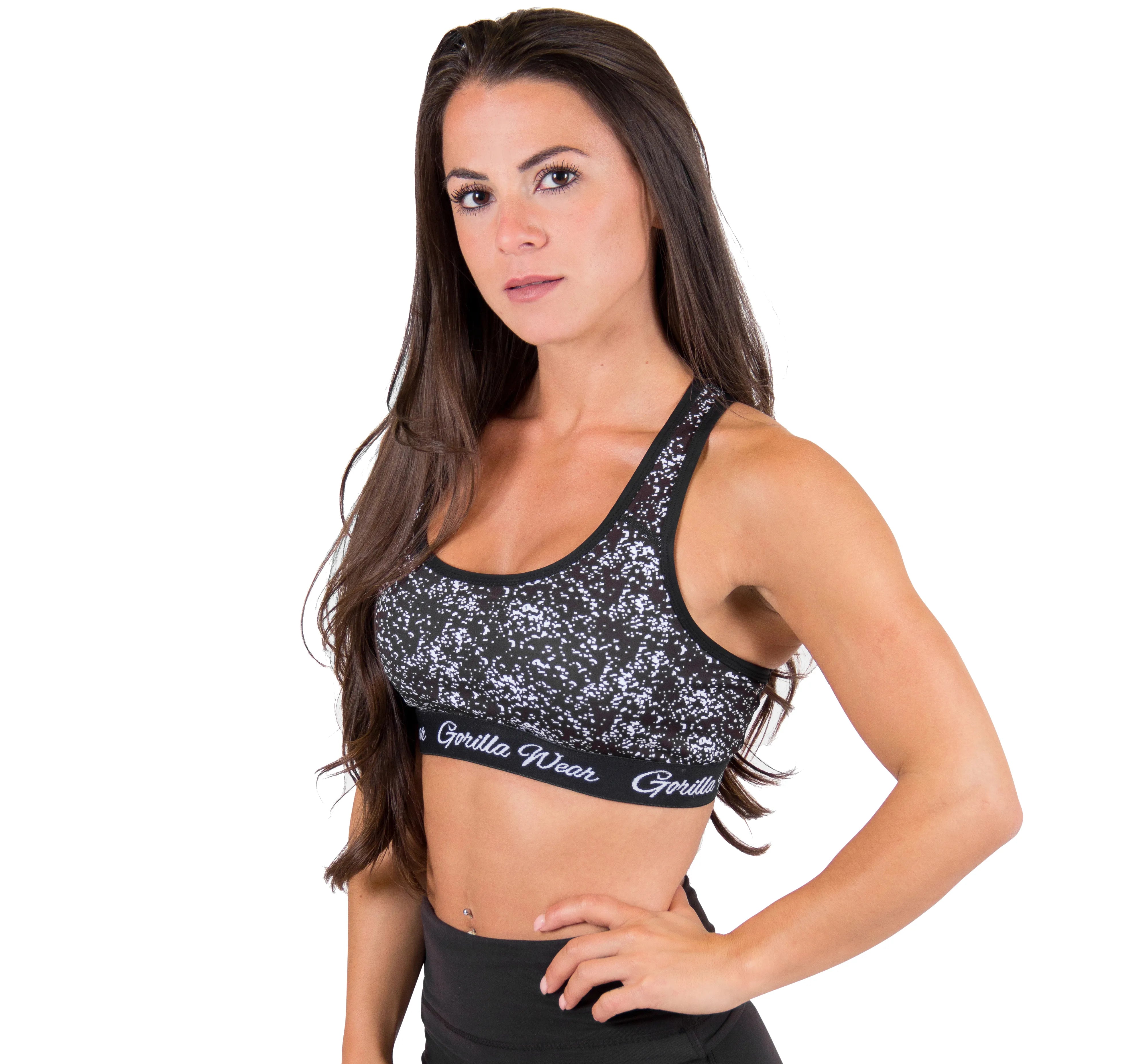 Gorilla Wear Hanna Sport-BH/Sport-BH, sort/hvid