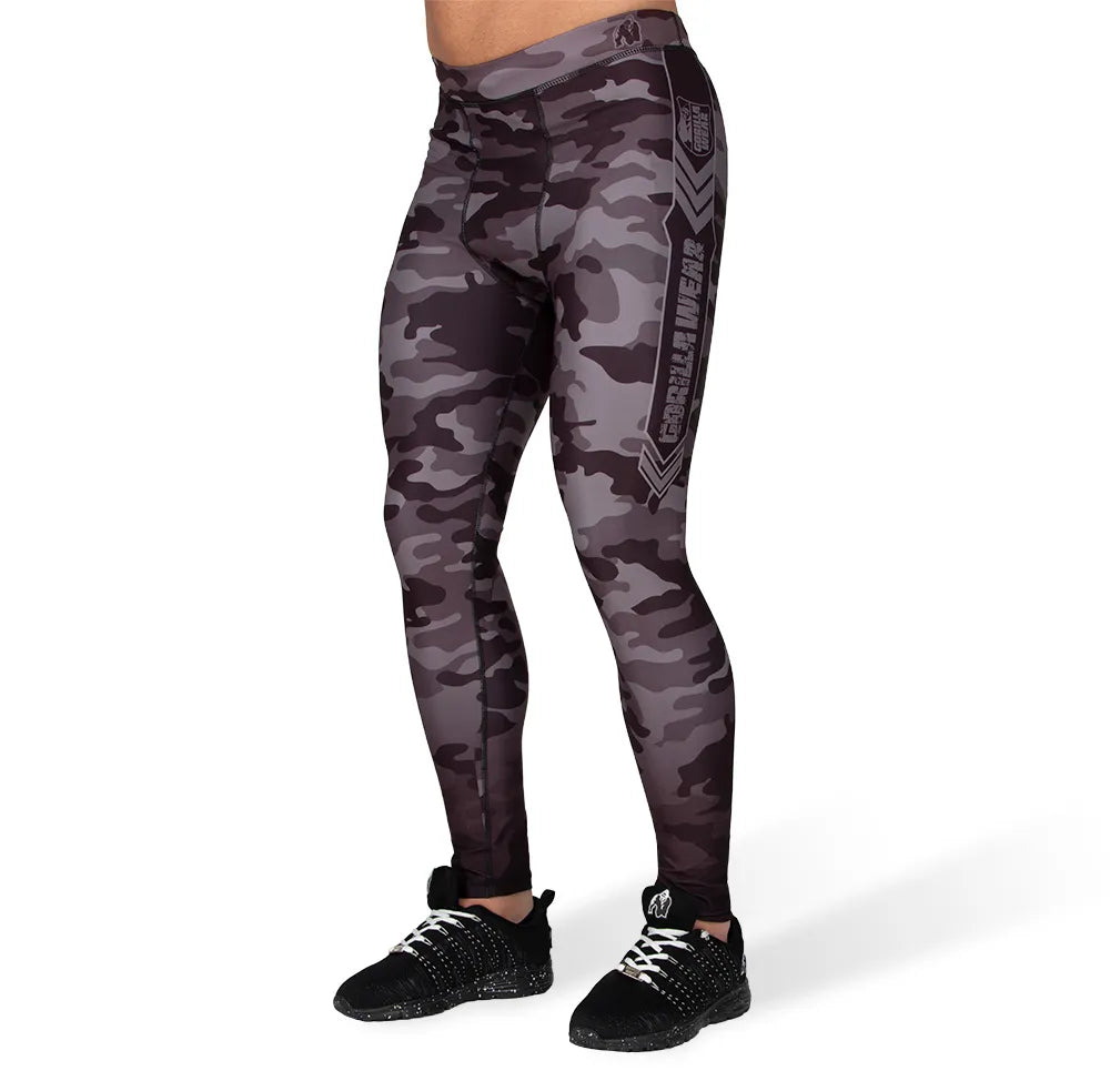 Gorilla Wear Franklin herretights, sort/grå camo