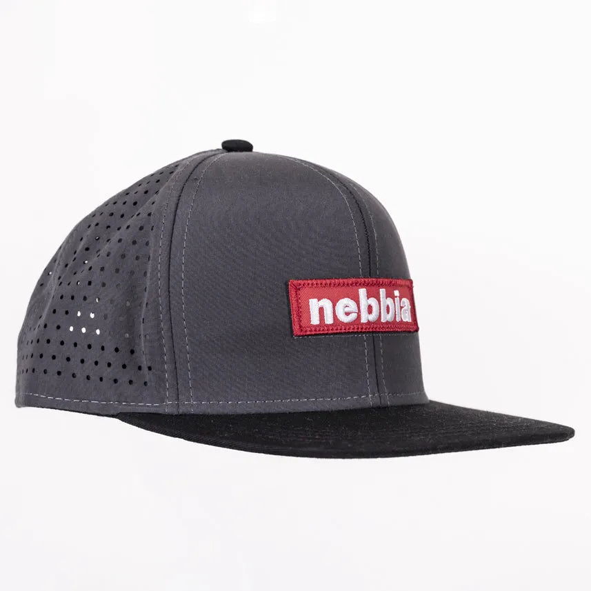 NEBBIA Red Label Snapback-kasket, grå