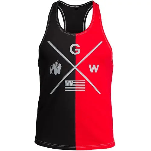 Gorilla Wear - Sterling Stringer Tanktop/Lin, sort/rød
