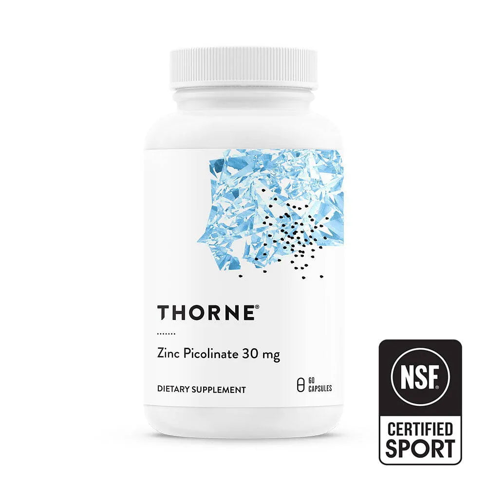 THORNE Zinkpikolinat 30 mg, 60 kapsler (NSF)